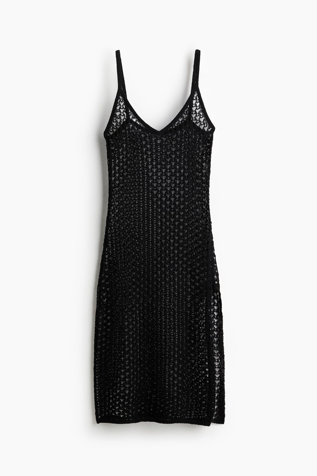 Hollow V-Neck Knitted Beach Dress main image 1