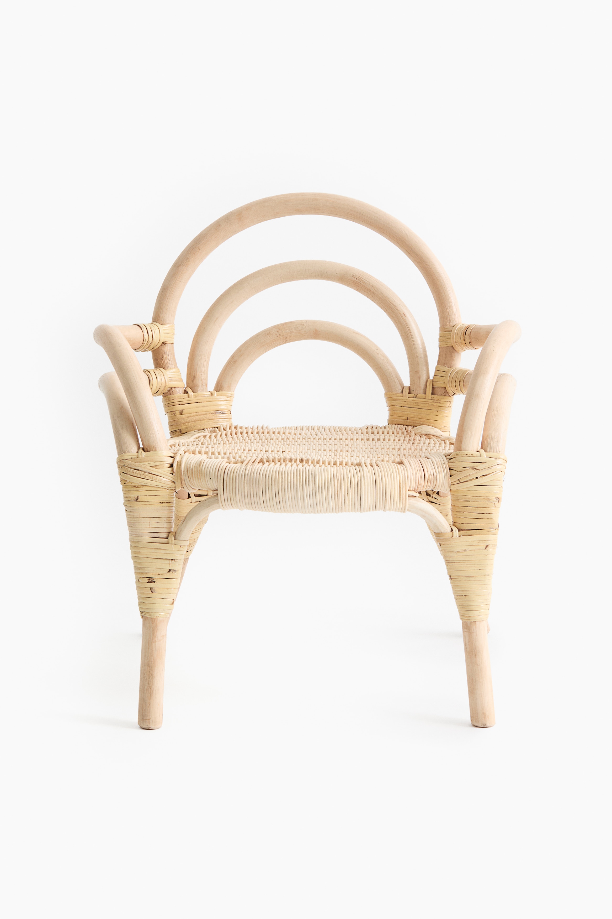 Fauteuil relax pour enfant en rotin - Beige