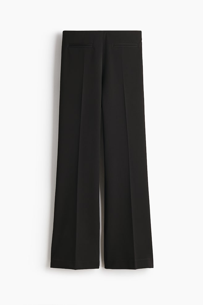 Bootcut twill trousers - Black/Light beige - 1