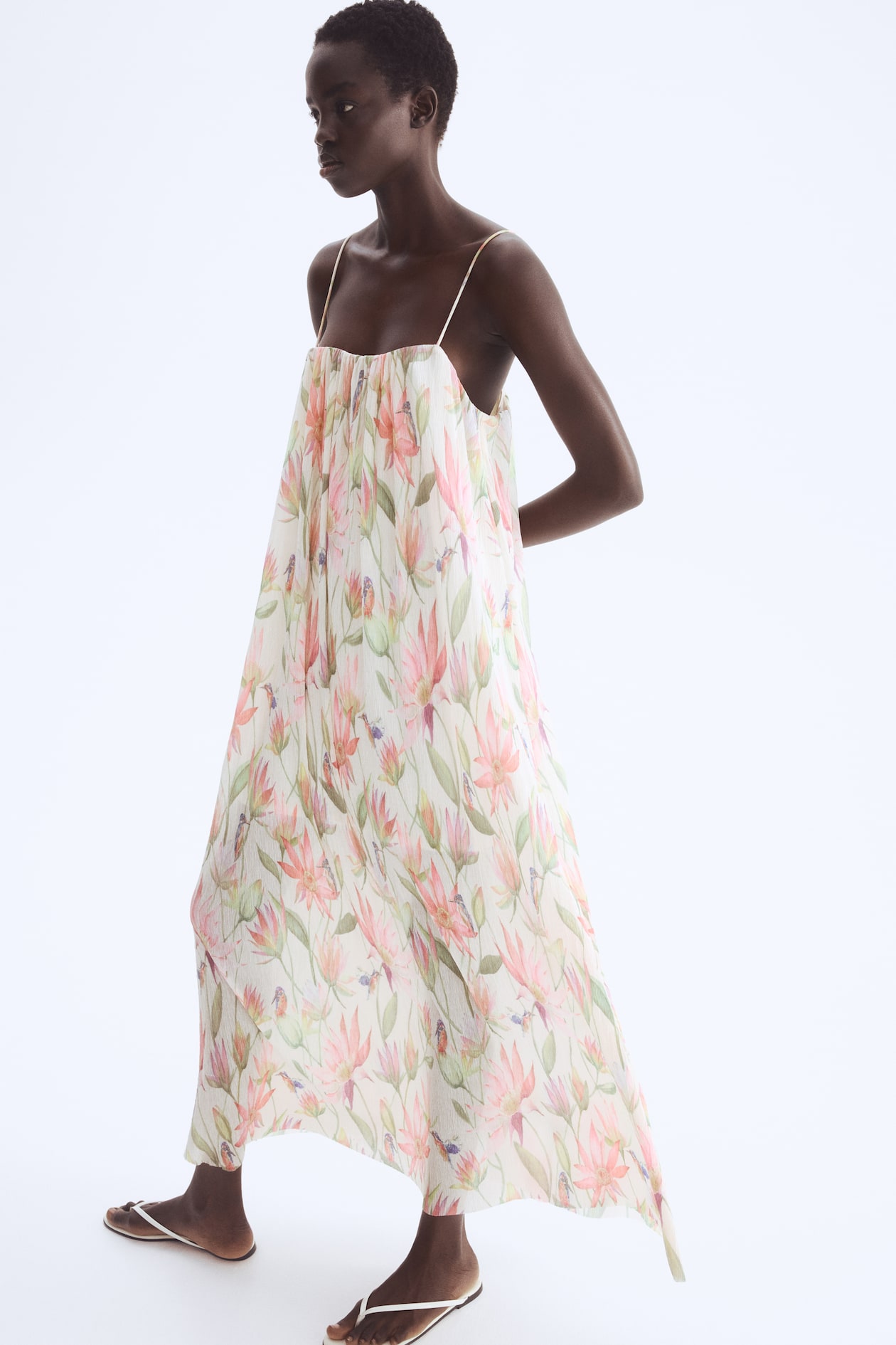 Plisse Strappy Dress