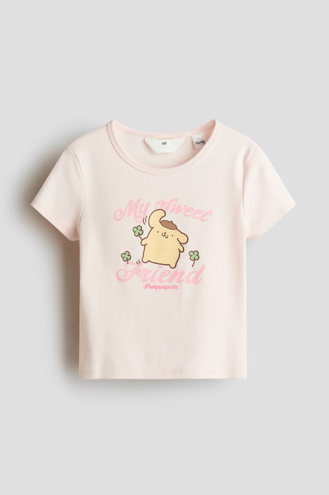 Baumwollshirt mit Motivprint - Hellrosa/Pompompurin/Lila/K-Pop Demon Hunters - 1