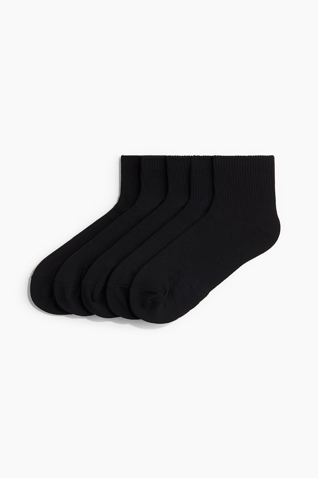 5-pack sports socks with DryMove™ - Black/White - 1