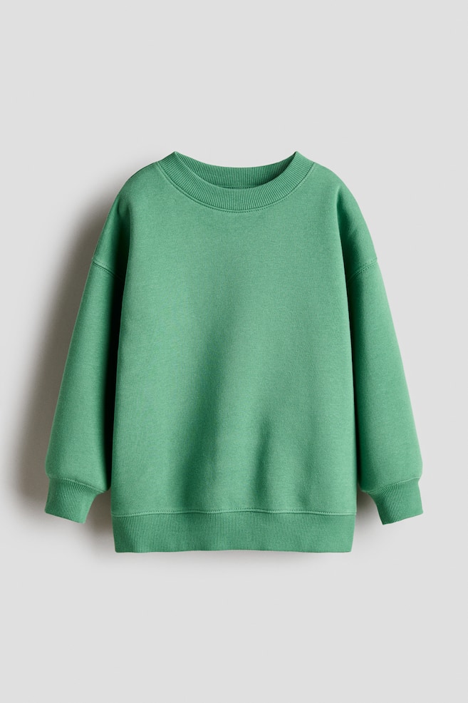 Oversized brushed-inside sweatshirt - Green/Light blue/Light turquoise/Dark green/Red/Green/Dusty blue/Navy blue/Light blue/Dark grey - 1