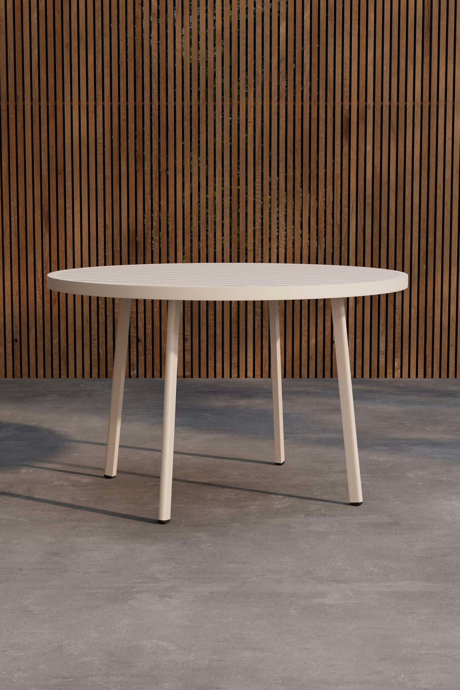 Table À Manger Ronde Giardini - Aluminium, Beige/Aluminium, Noir - 2