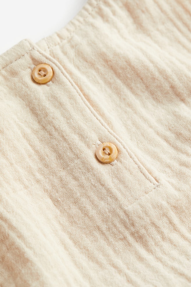 2-piece double-weave cotton set - Light beige/Old rose - 4