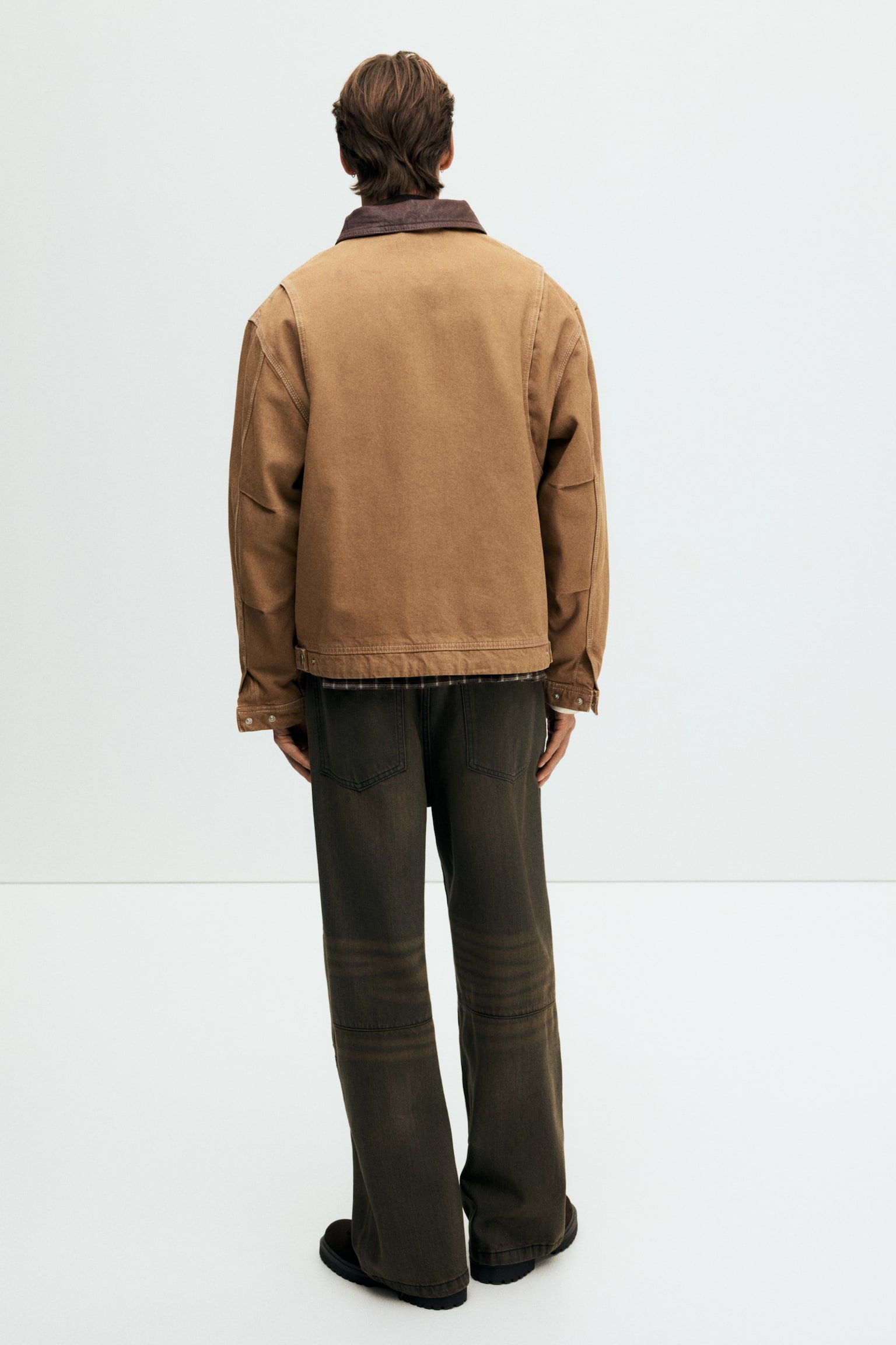 Baggy Jeans - Denim café lavado/Azul denim oscuro/Beige oscuro - 4