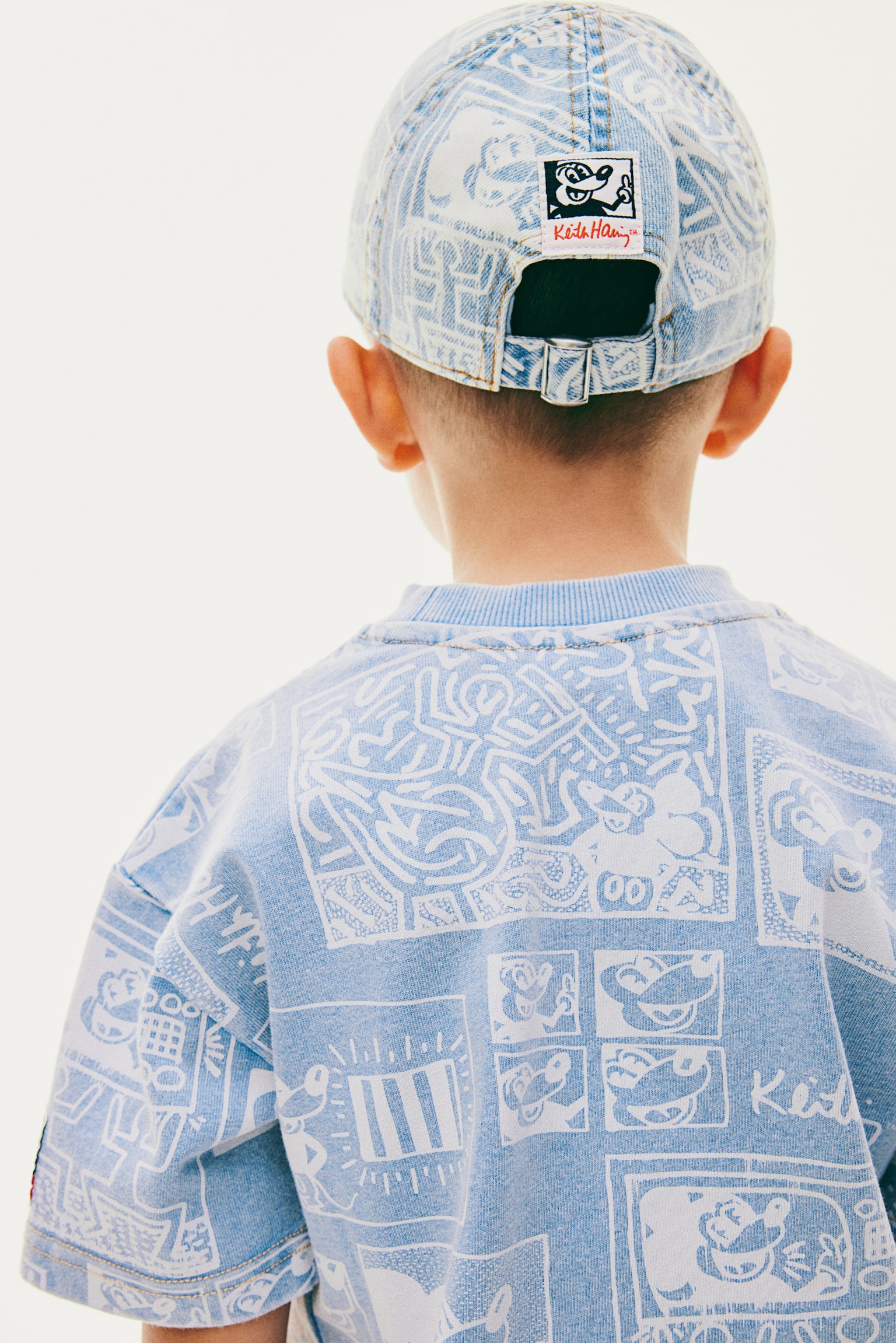 Printed denim cap - Light denim blue/Patterned - 4