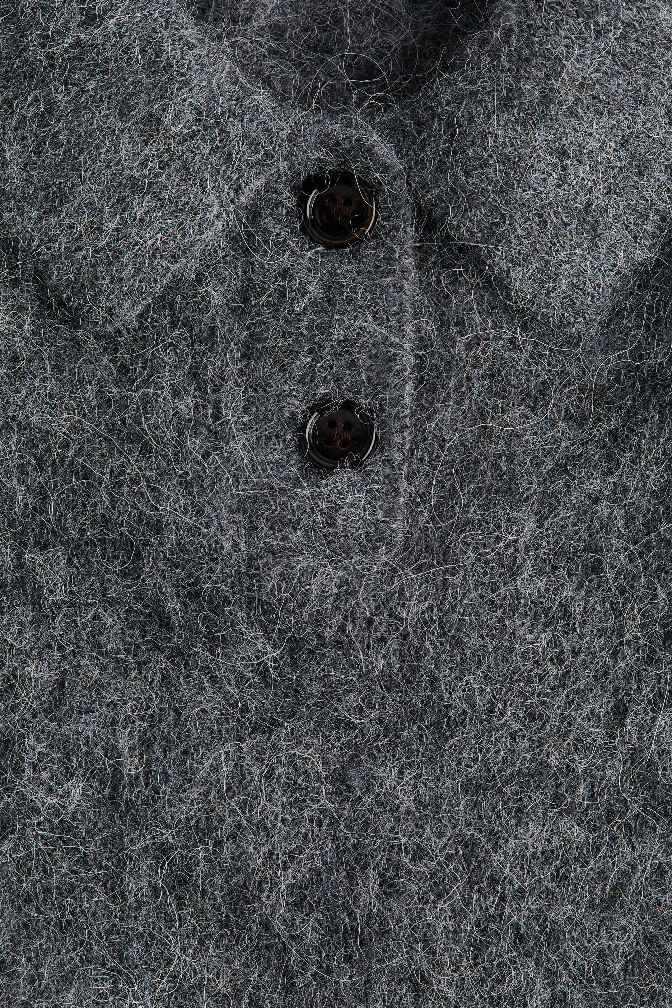 Ampliar la imagen: Alpaca-blend polo shirt - Gris jaspeado oscuro - Ladies | H&M MX 2