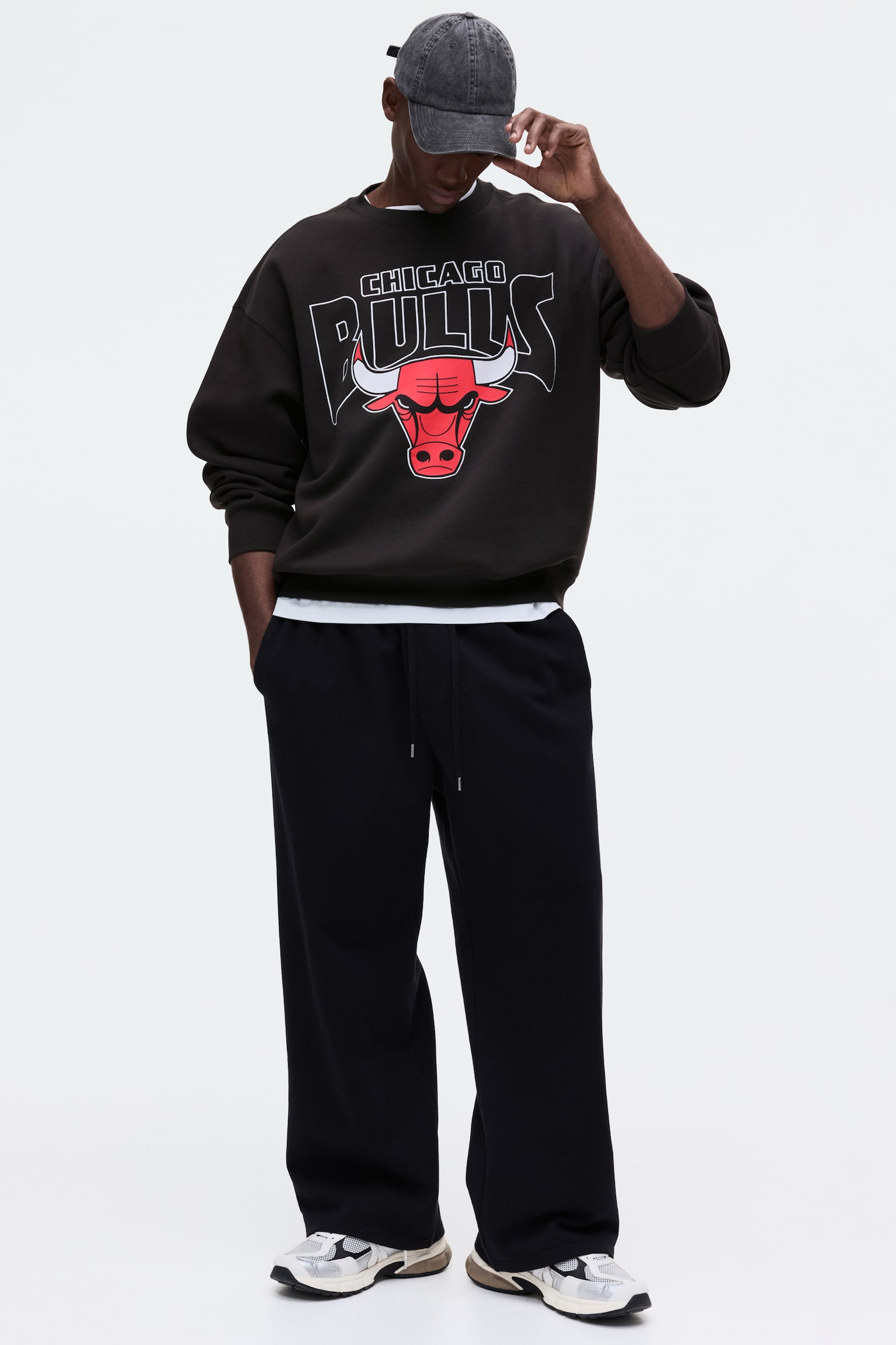 Sweat imprimé Oversized Fit - Noir/NBA/Bleu marine/NBA/Gris clair chiné/NBA/Vert/Keith Haring/Violet foncé/Snoopy - 5