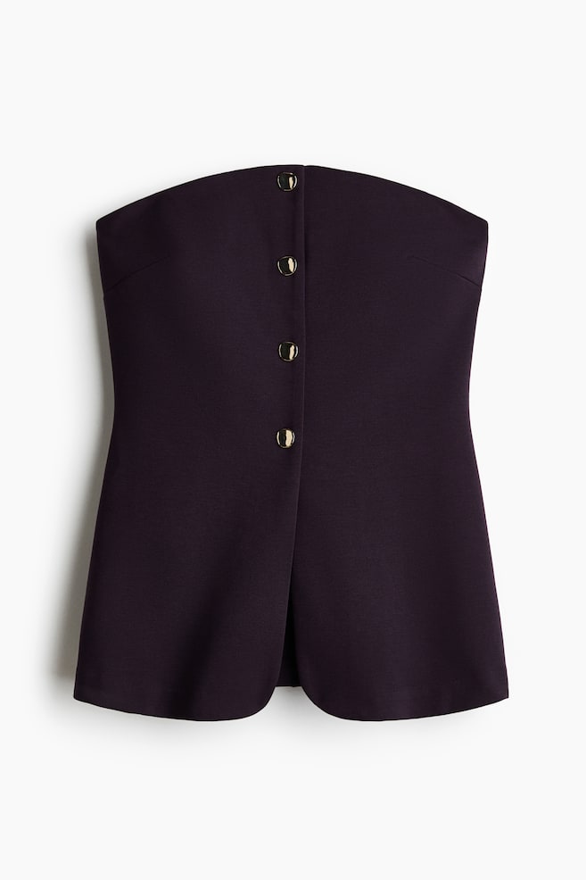 Ponte Bandeau Vest - Dark plum purple - 1