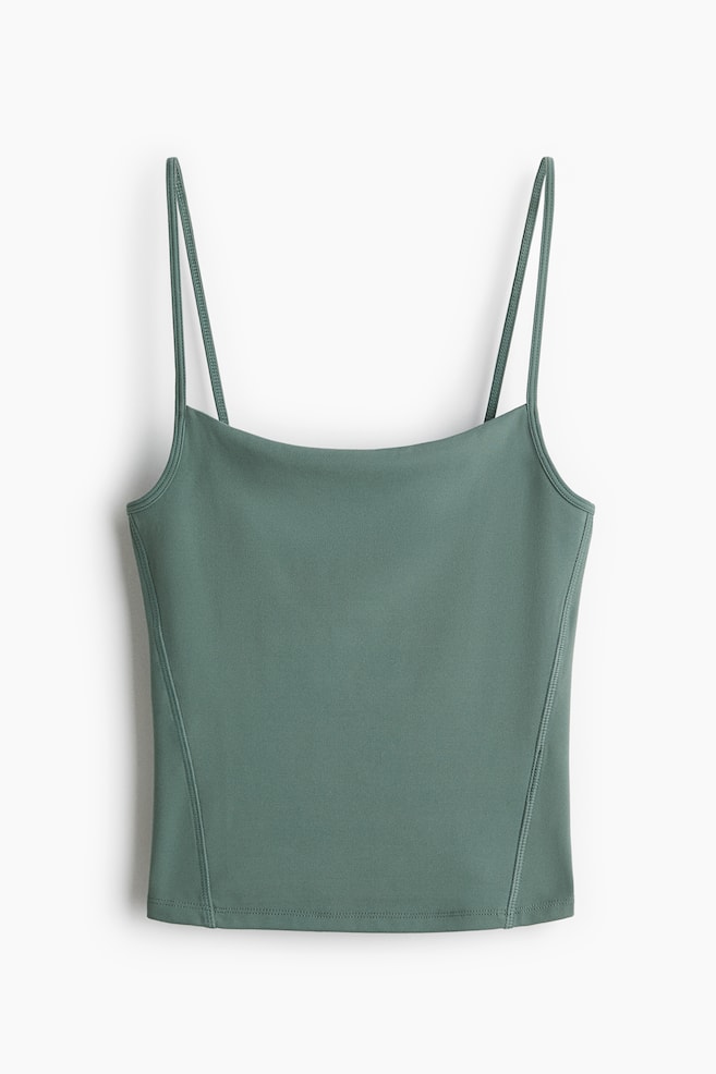 Jersey Camisole Top - Dusty green/Black/Dark brown - 1