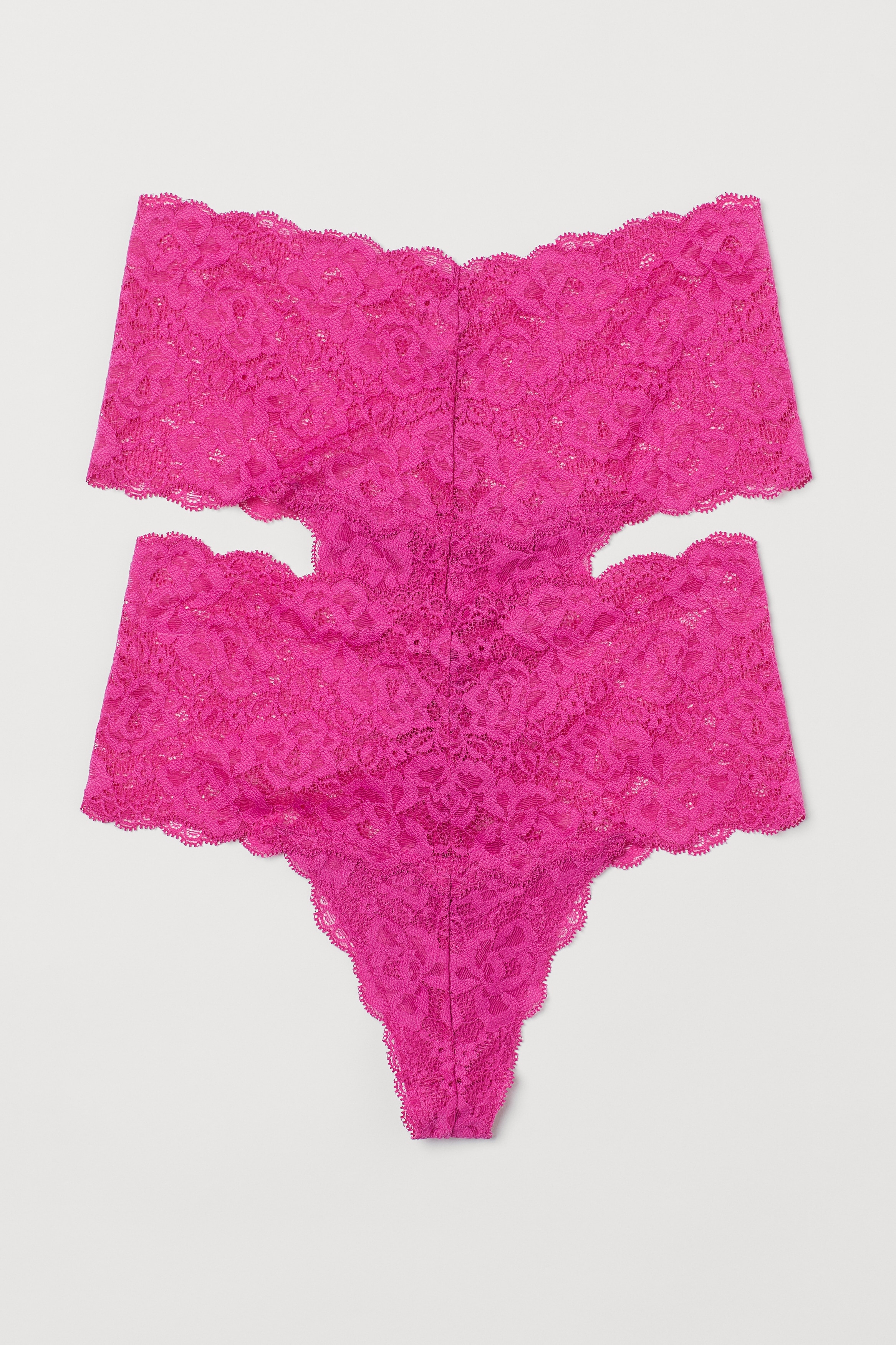 Dames - Cerise Set van 2 kanten slips - Thong - Size: M  - H&M