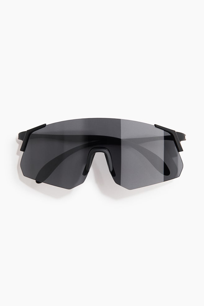 Sports sunglasses - Black/Bright blue - 1