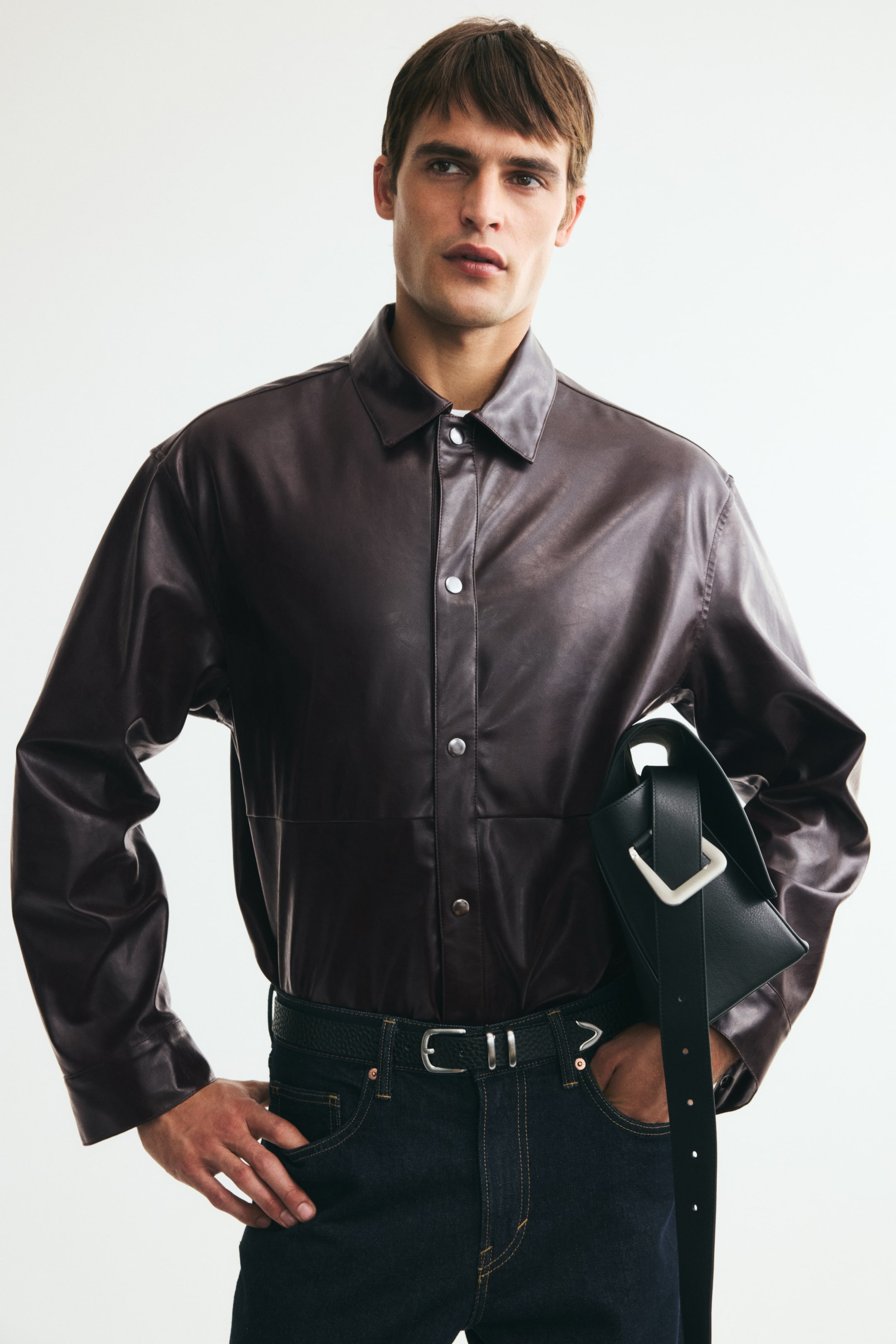 View larger image: Coated overshirt - Dark purple - Men | H&M IN 1