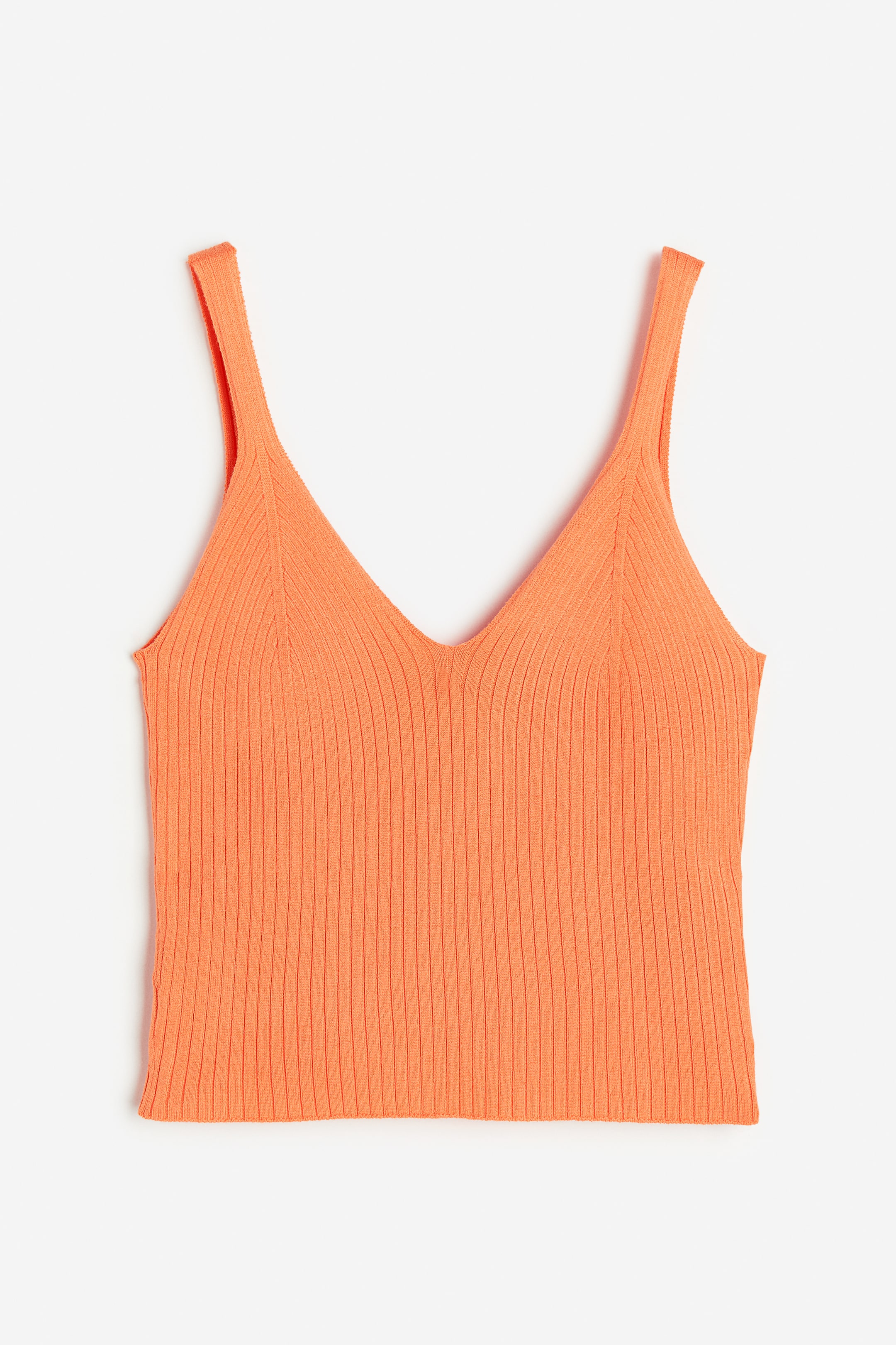 View larger image: Rib-knit vest top - Orange - Ladies | H&M HK 1
