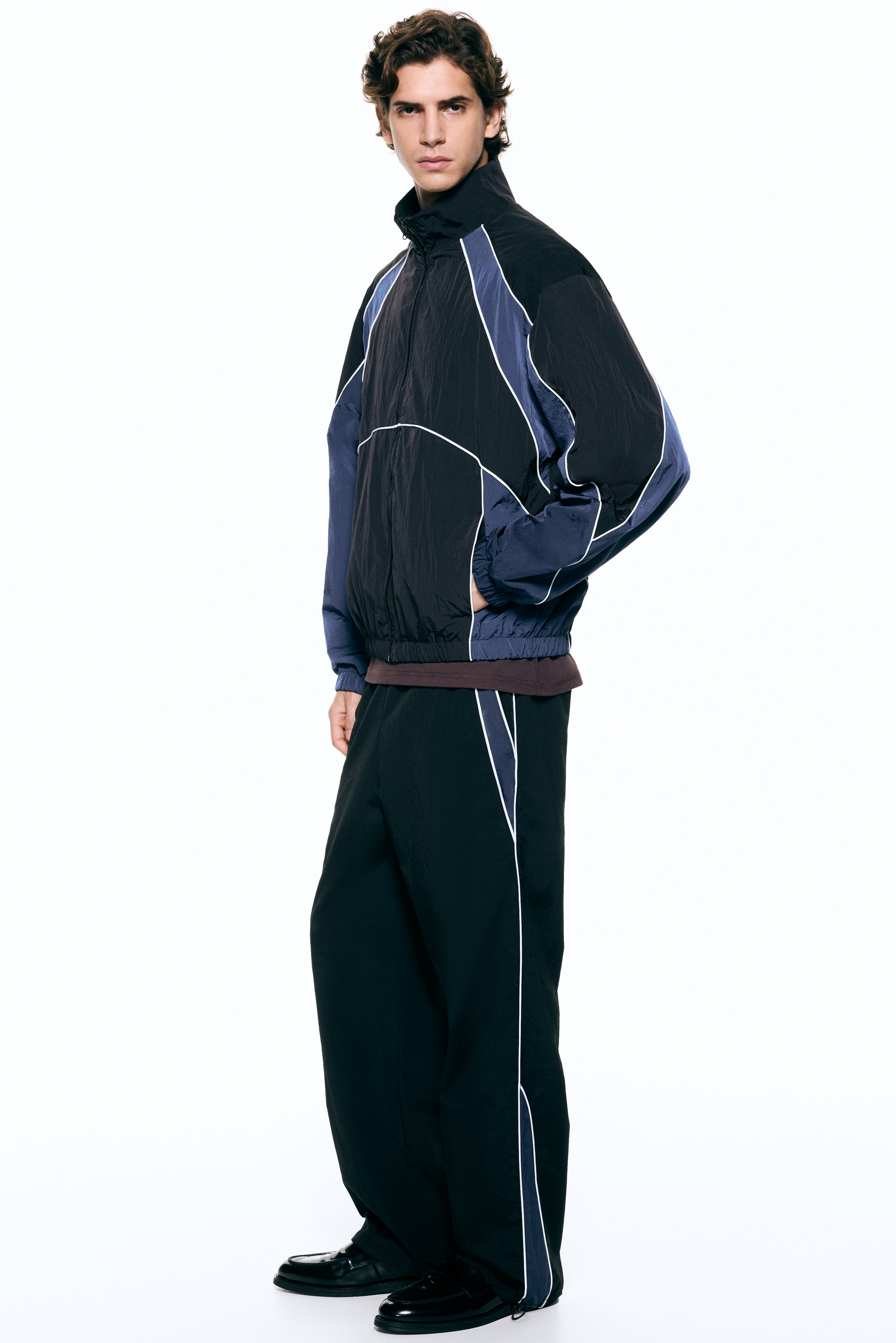 Giacca sportiva color block - Nero/color block