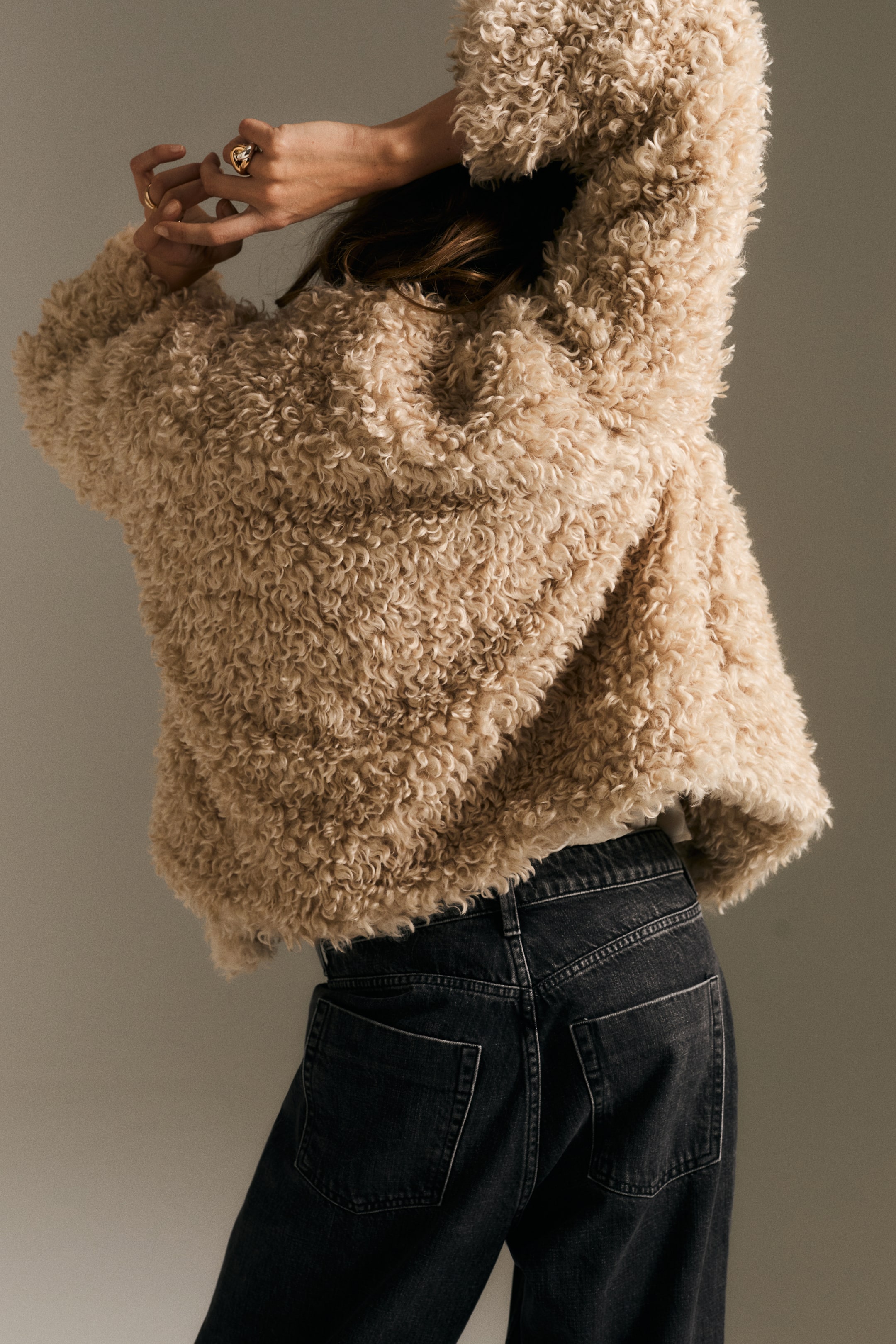 Grotere afbeelding bekijken: Wide High Jeans - Washed zwart - DAMES | H&M NL 3