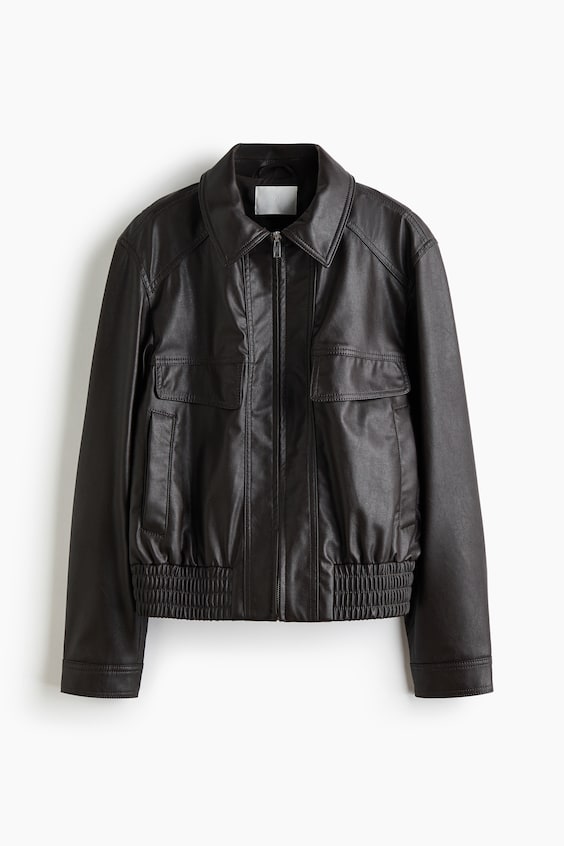 Женские куртки H&M Oversized Coated Jacket