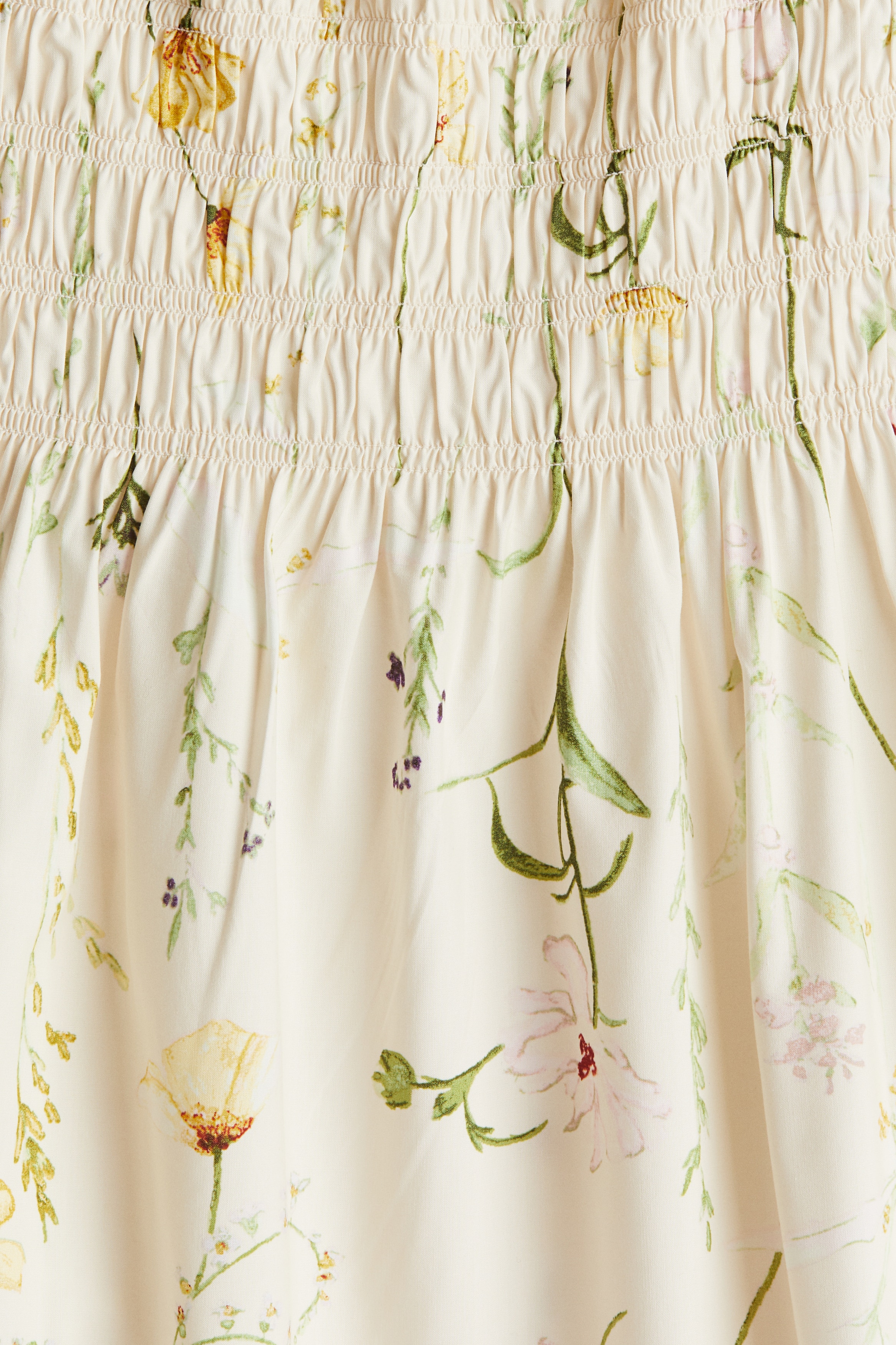 Smock-detail poplin dress