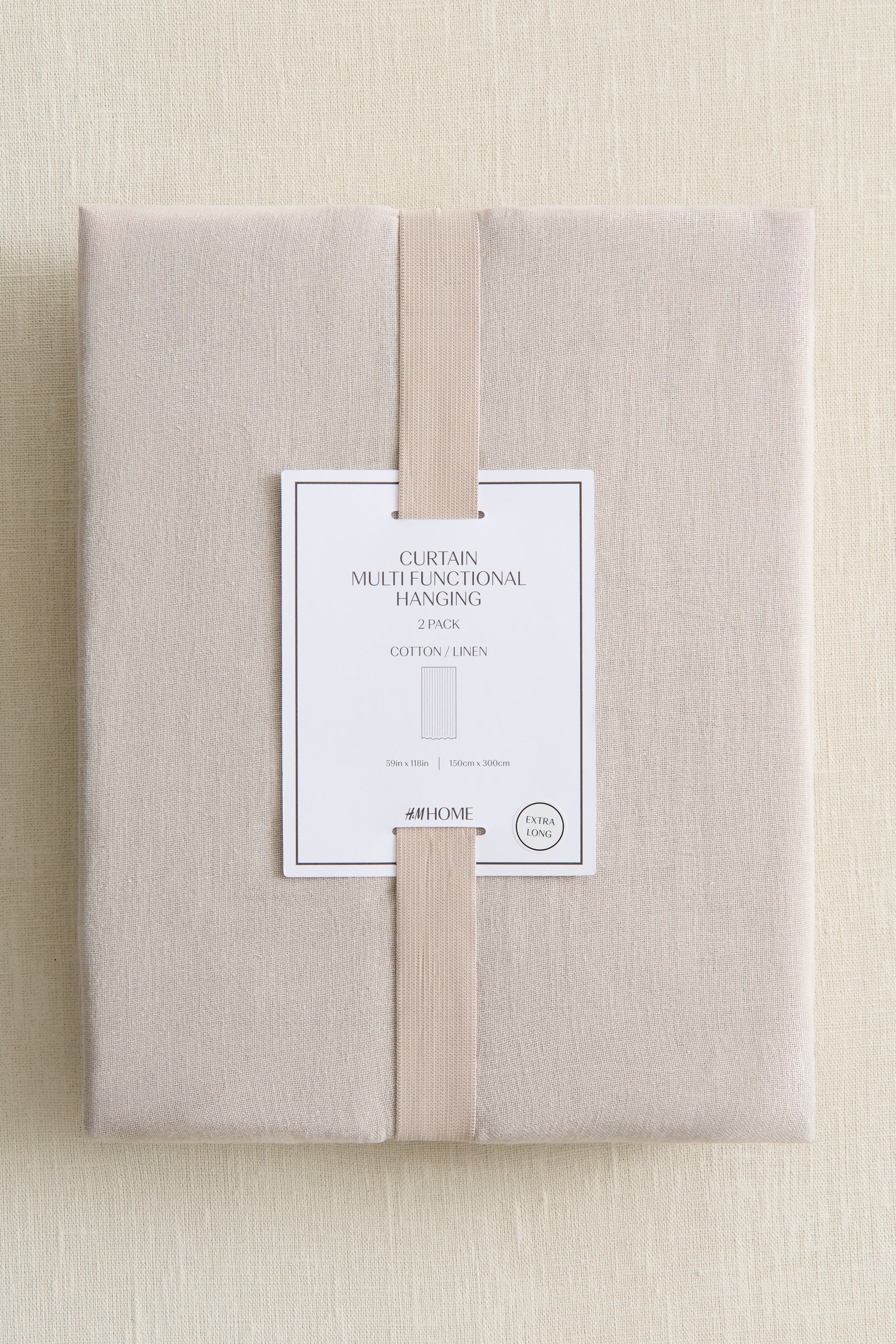 Visualizza immagine più grande: Tende lunghe in misto lino 2 pezzi - Beige - HOME | H&M IT 2