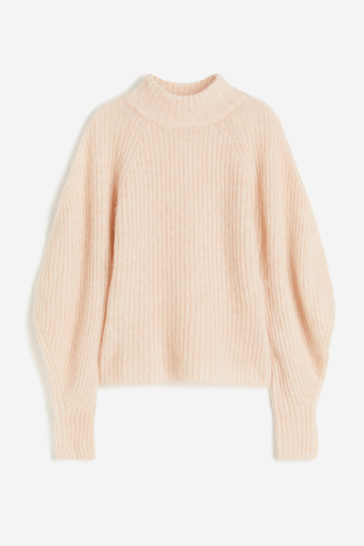 Mohair-blend rib-knit jumper - Light pink/Grey-green/Light beige - 1