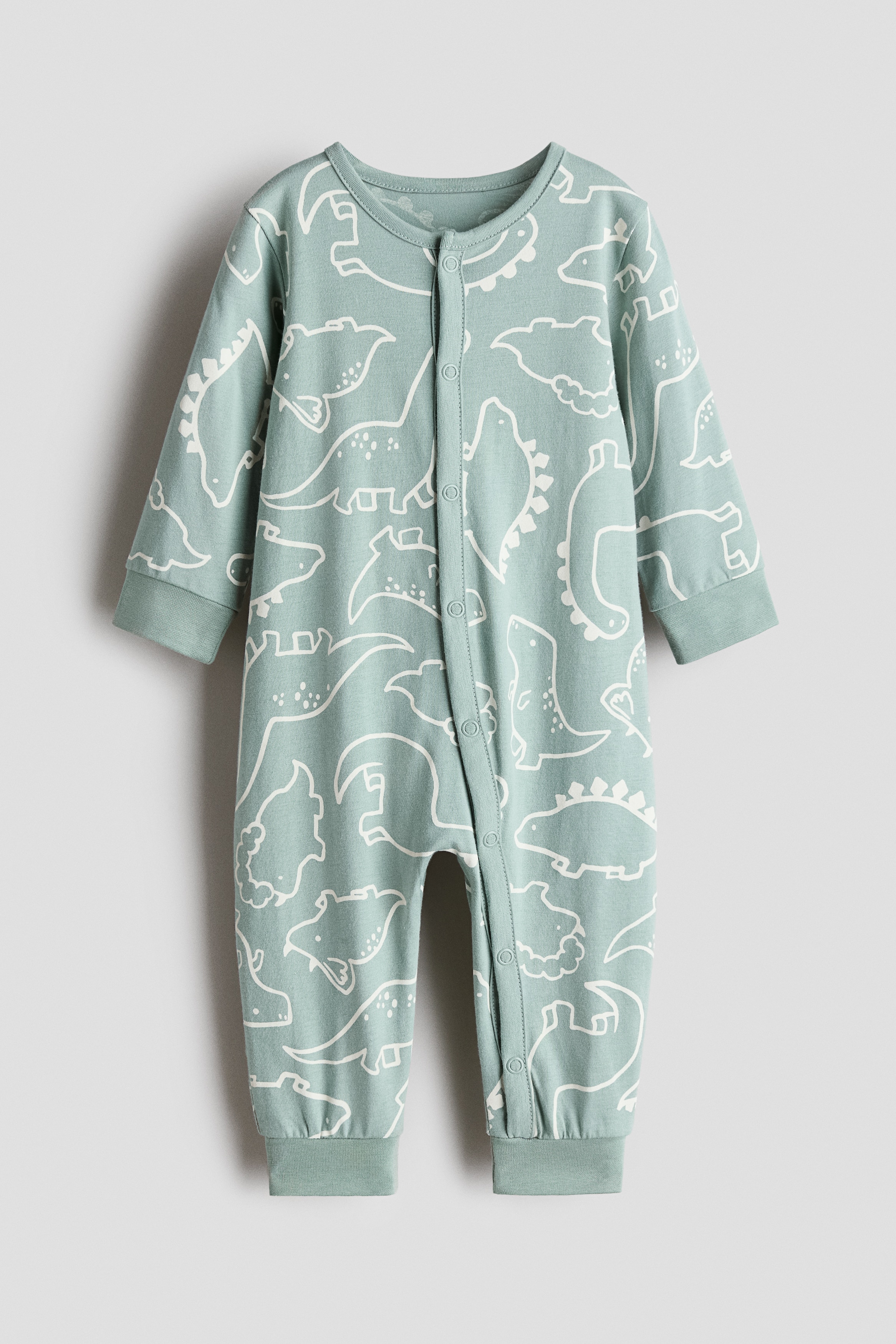 H & M - Gemusterter Schlafanzug - Grün - Kinder