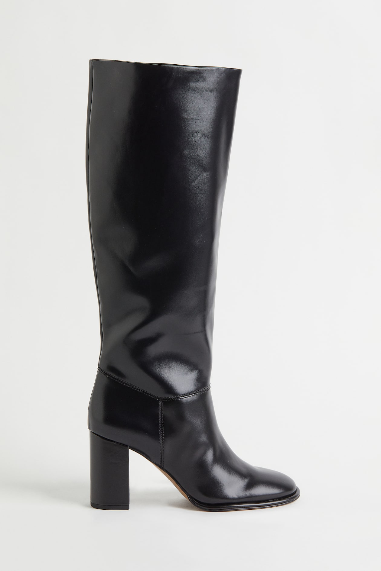 Knee-high heeled boots - High heel - Black - Ladies | H&M GB