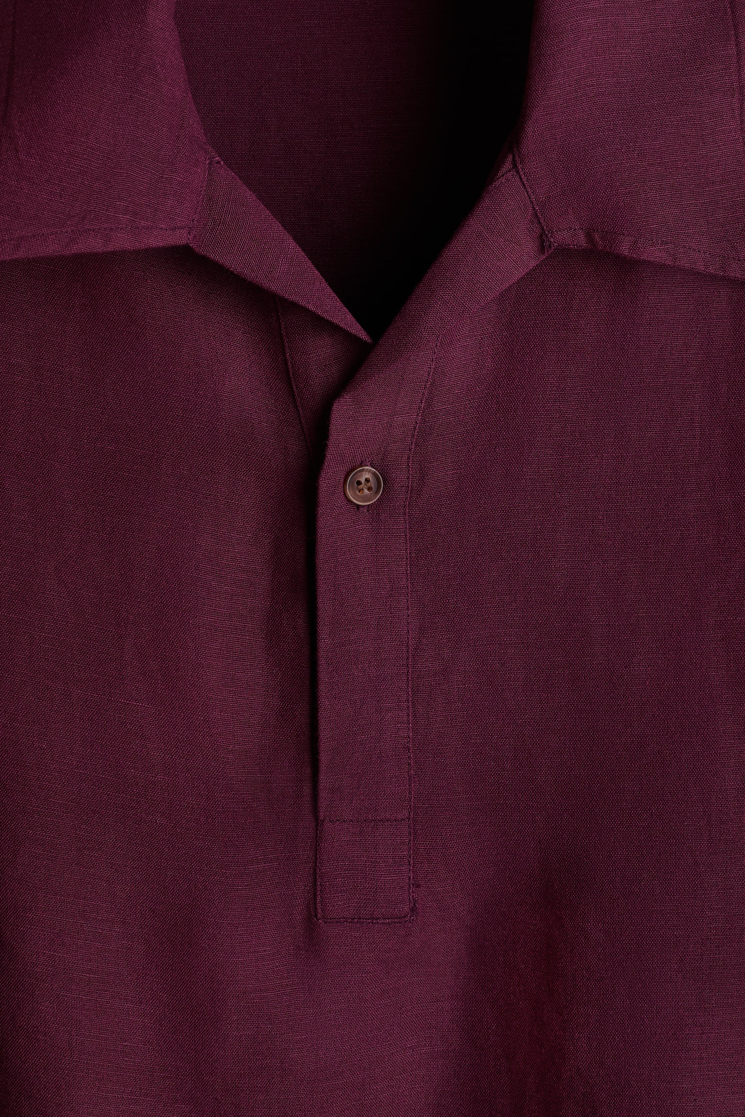 Мужская рубашка H&M Relaxed Fit Popover, цвет: Бордовый — фото 6