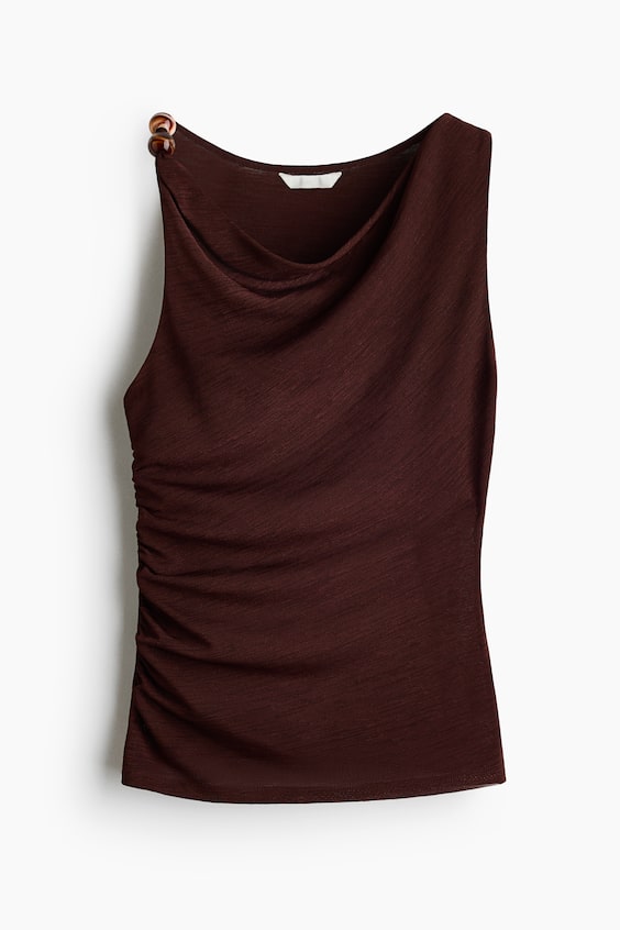 Женские топы H&M Beaded-Detail Draped Top