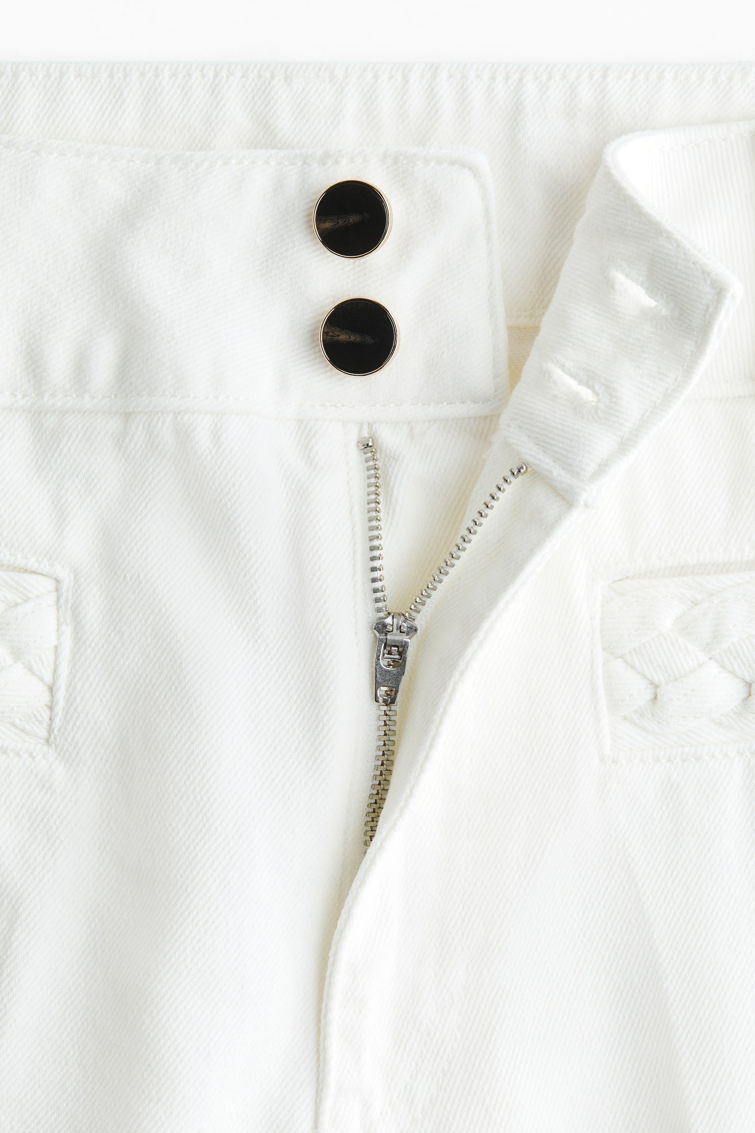 Wide High Jeans - ホワイト/デニムブルー/ダークデニムブルー - 7