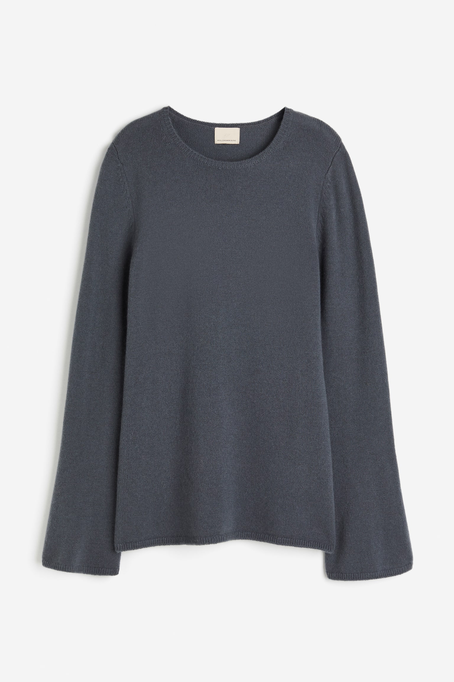 Cashmere Blend Sweater - Dark grey - 1