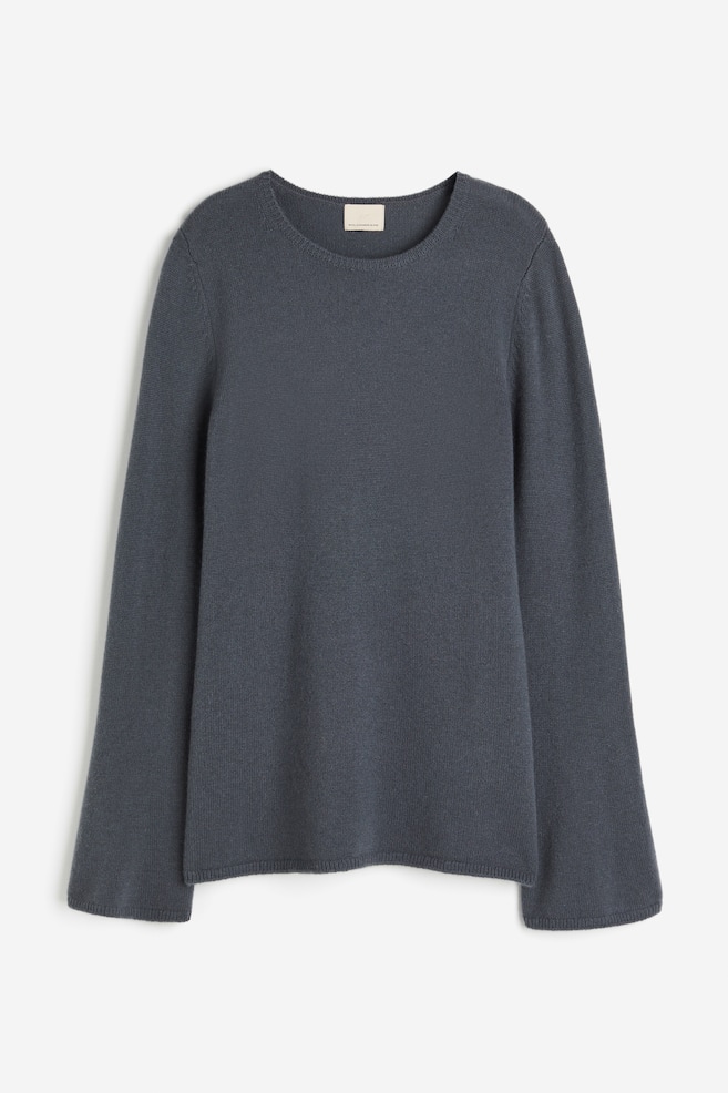 Cashmere-blend jumper - Dark grey/Black - 2