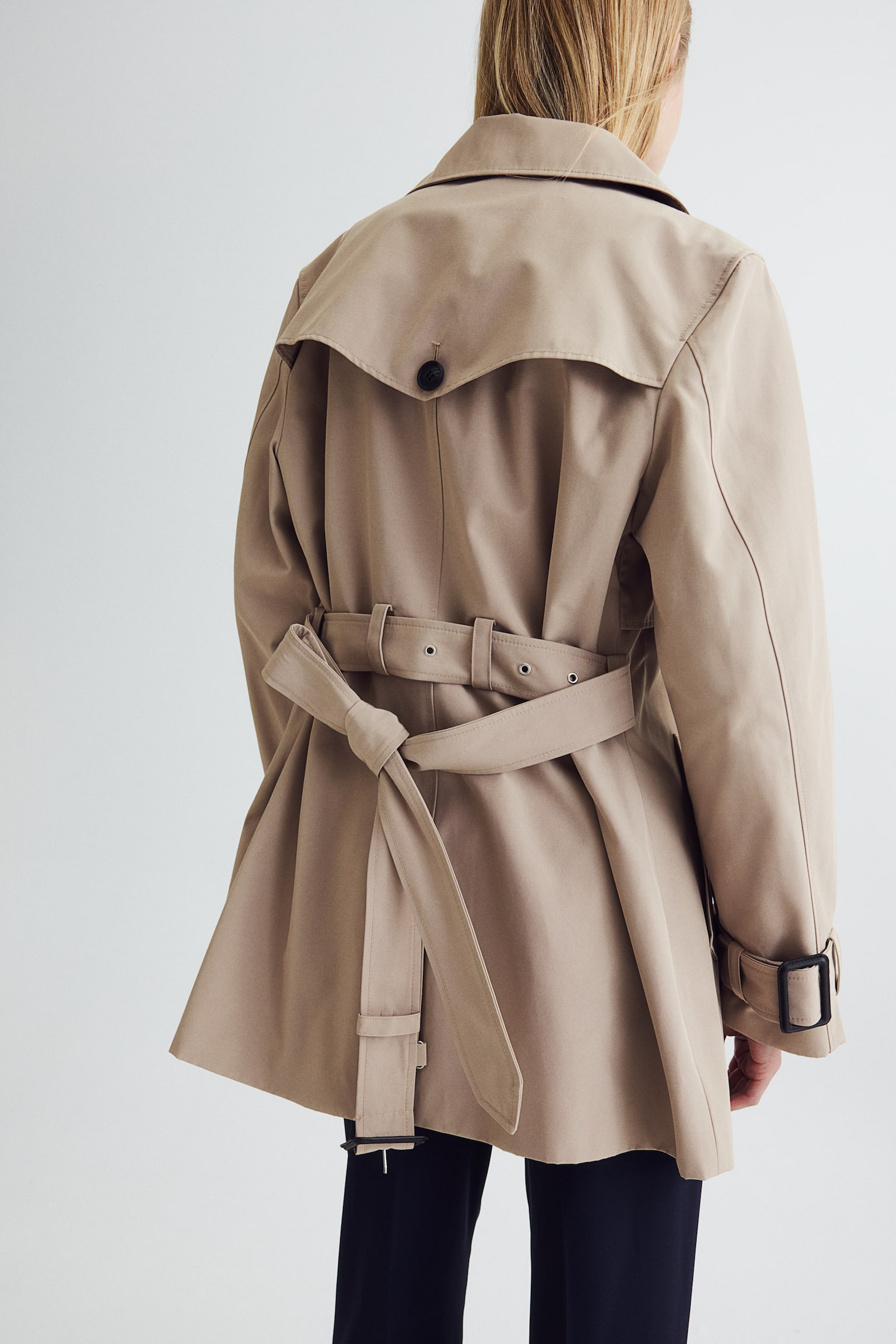 Short trench coat - Beige - 6