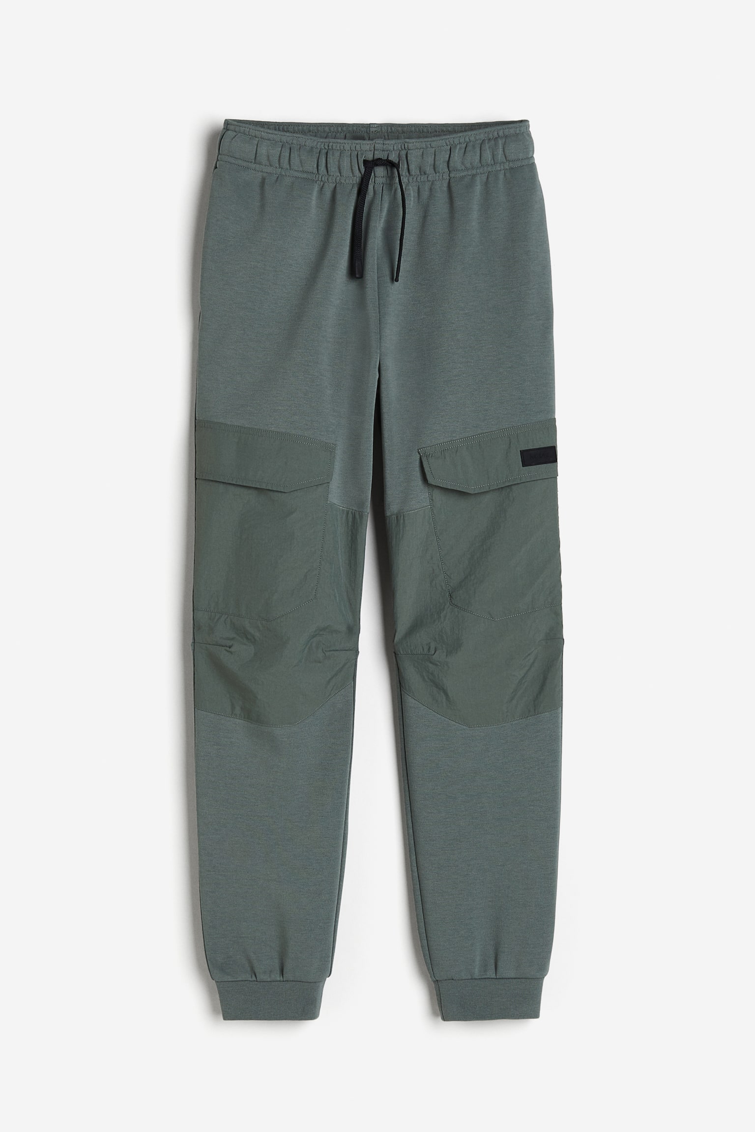 Cargo sports joggers - Dark khaki green/Black - 1