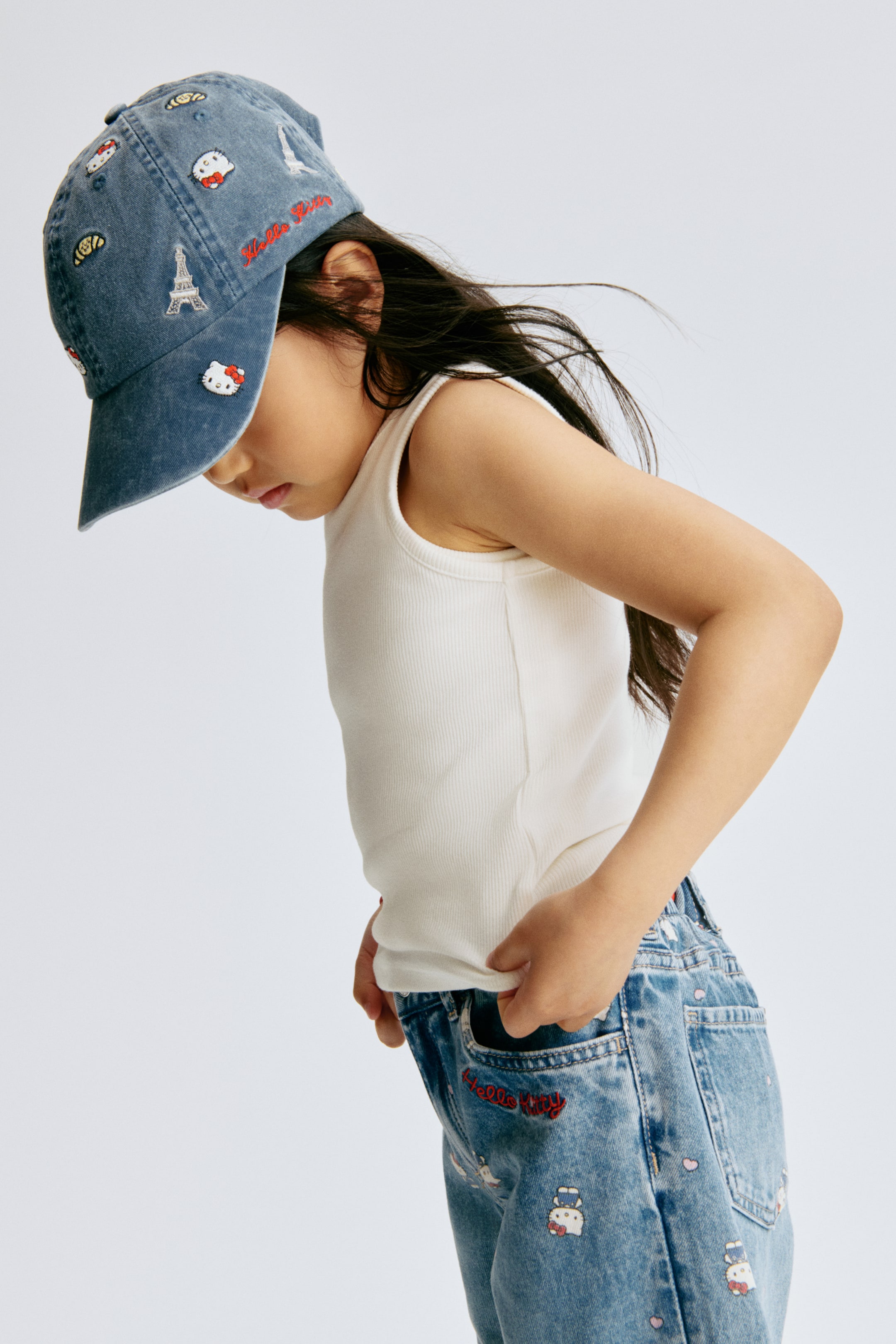 Casquette en sergé avec motif