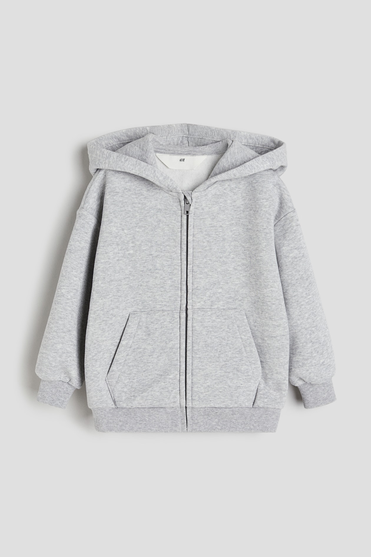 Zip-through hoodie Light grey marl Kids H&M IN