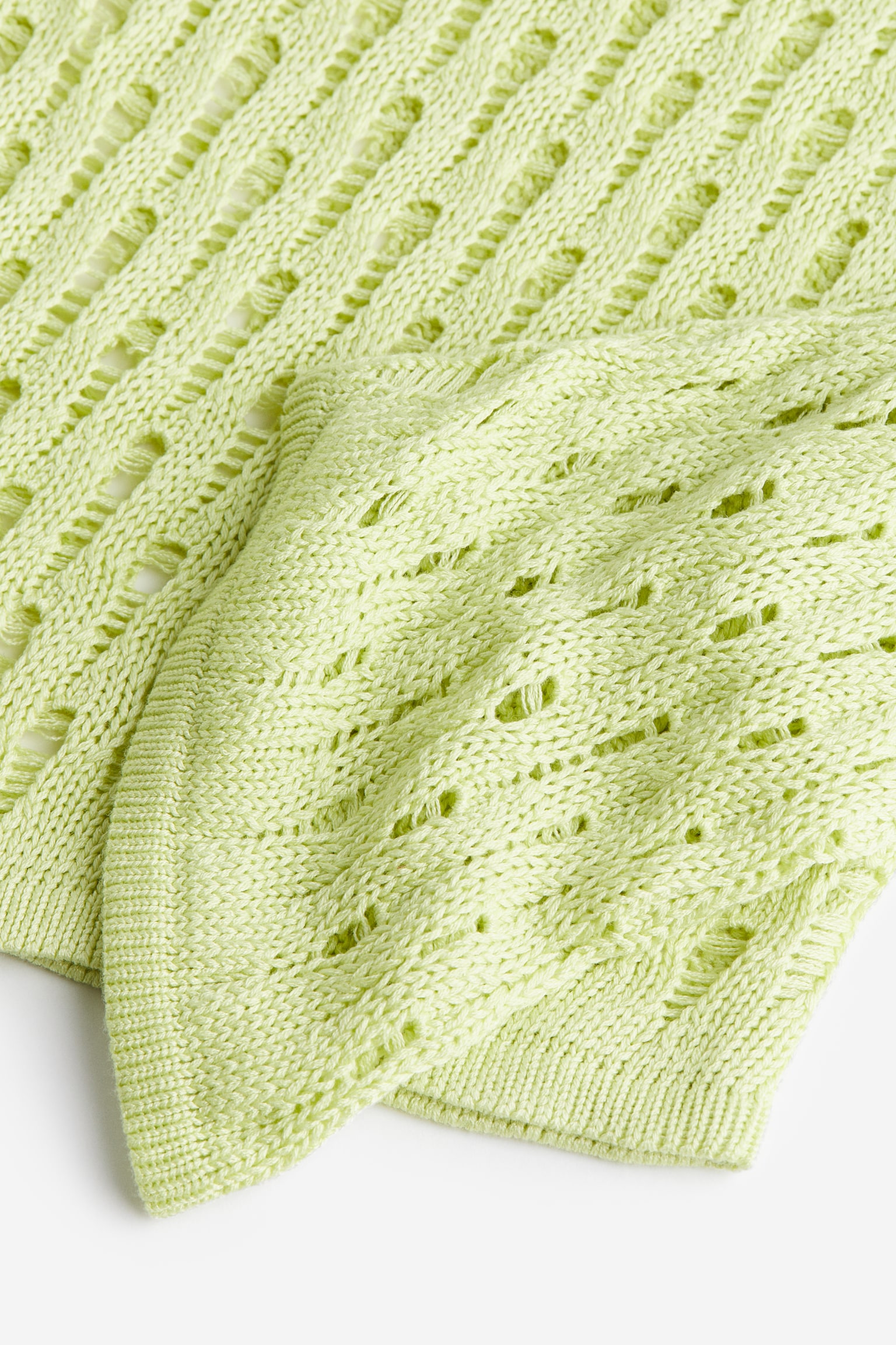 Hole Knit Sweater - Light lime green - 2