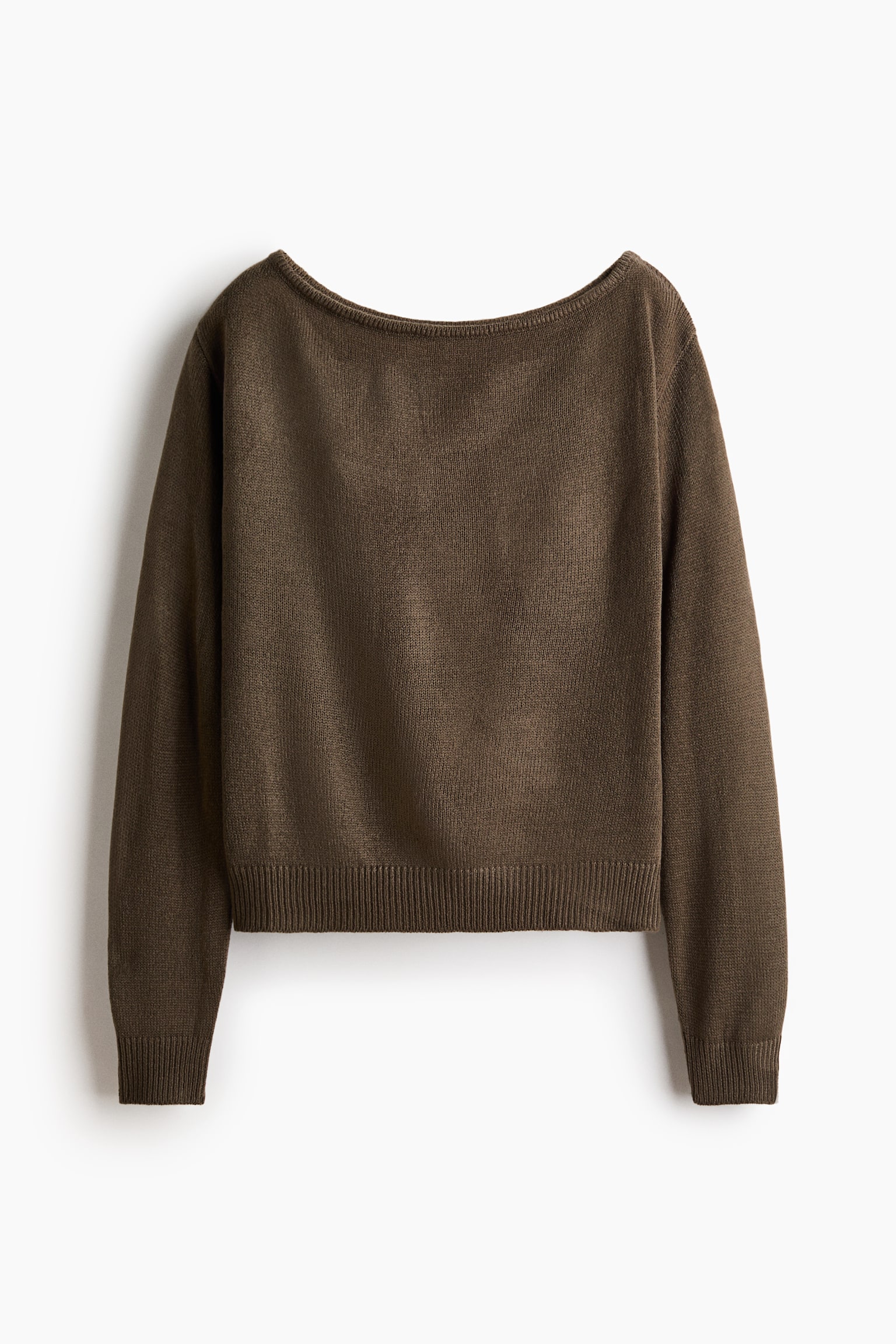 Off-the-shoulder jumper - Dark mole/Navy blue/Light beige - 2