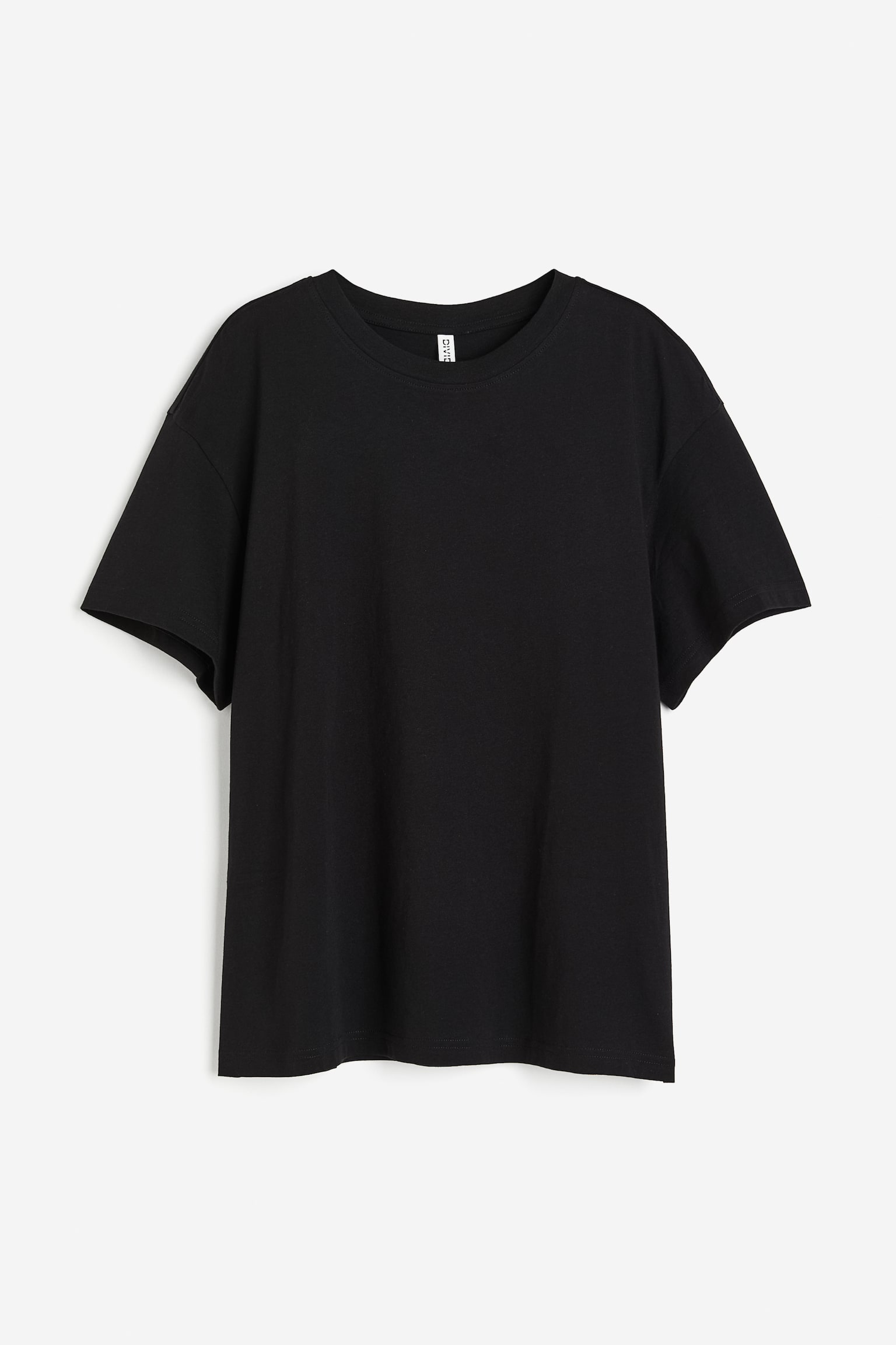 Женская футболка H&M Oversized T-shirt, цвет: Чёрный — фото 1