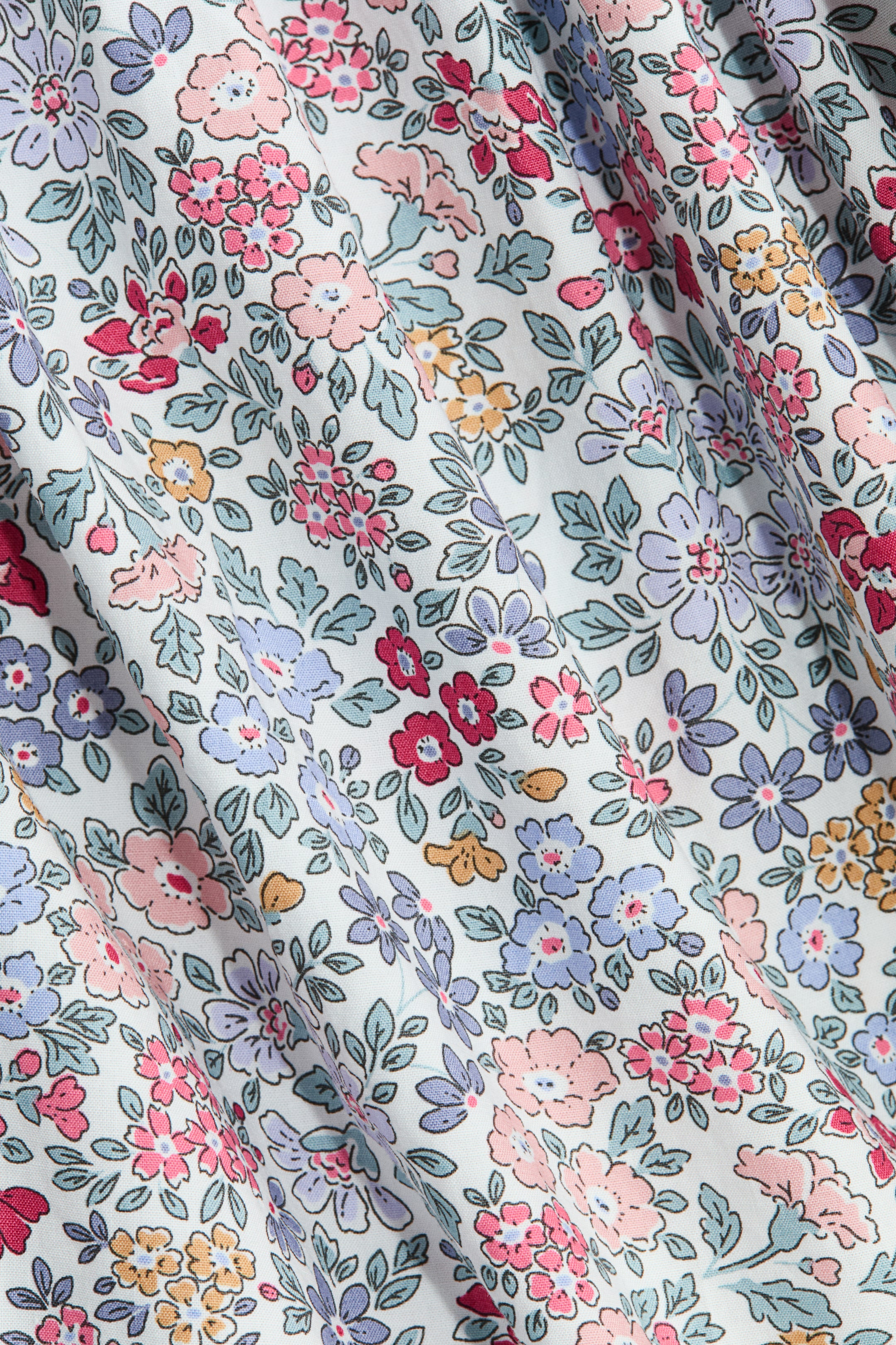 Ampliar la imagen: Conjunto 2 piezas con vestido y shorts abombados - Azul claro/Floreado - Kids | H&M MX 5