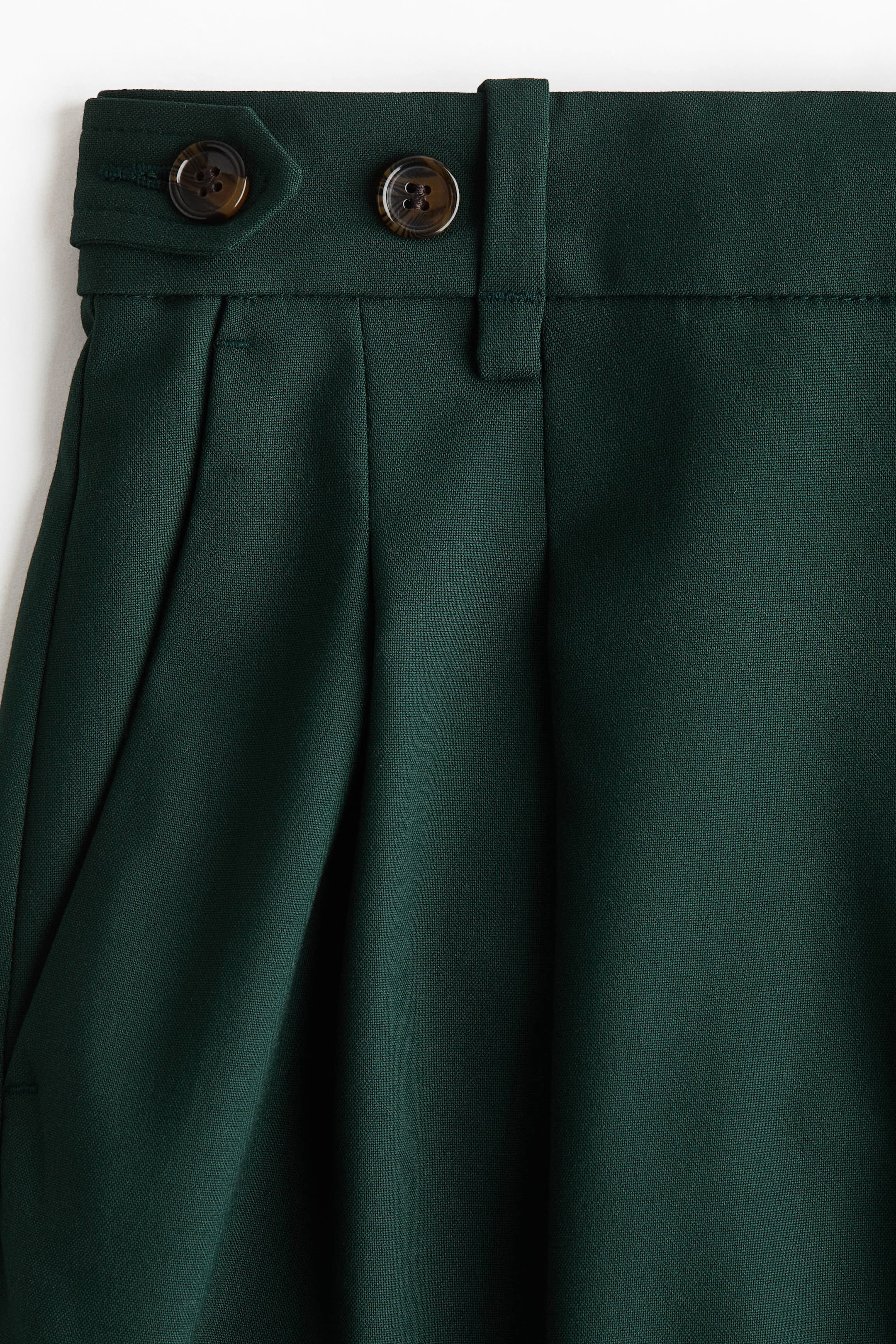 View larger image: Wide-Leg Dress Pants - Dark green - Ladies | H&M US 5
