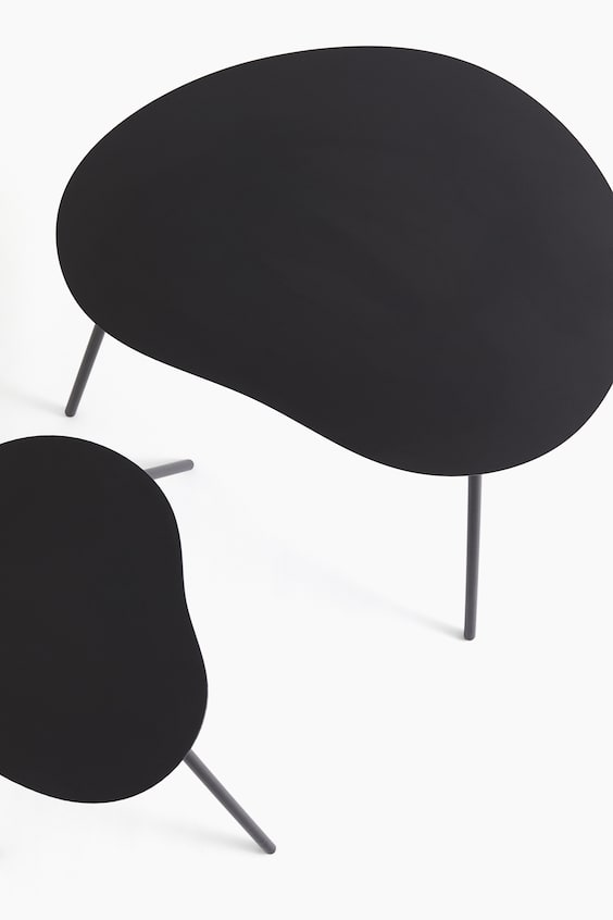 Metal Side Table Set - Black - Home All | H&M US
