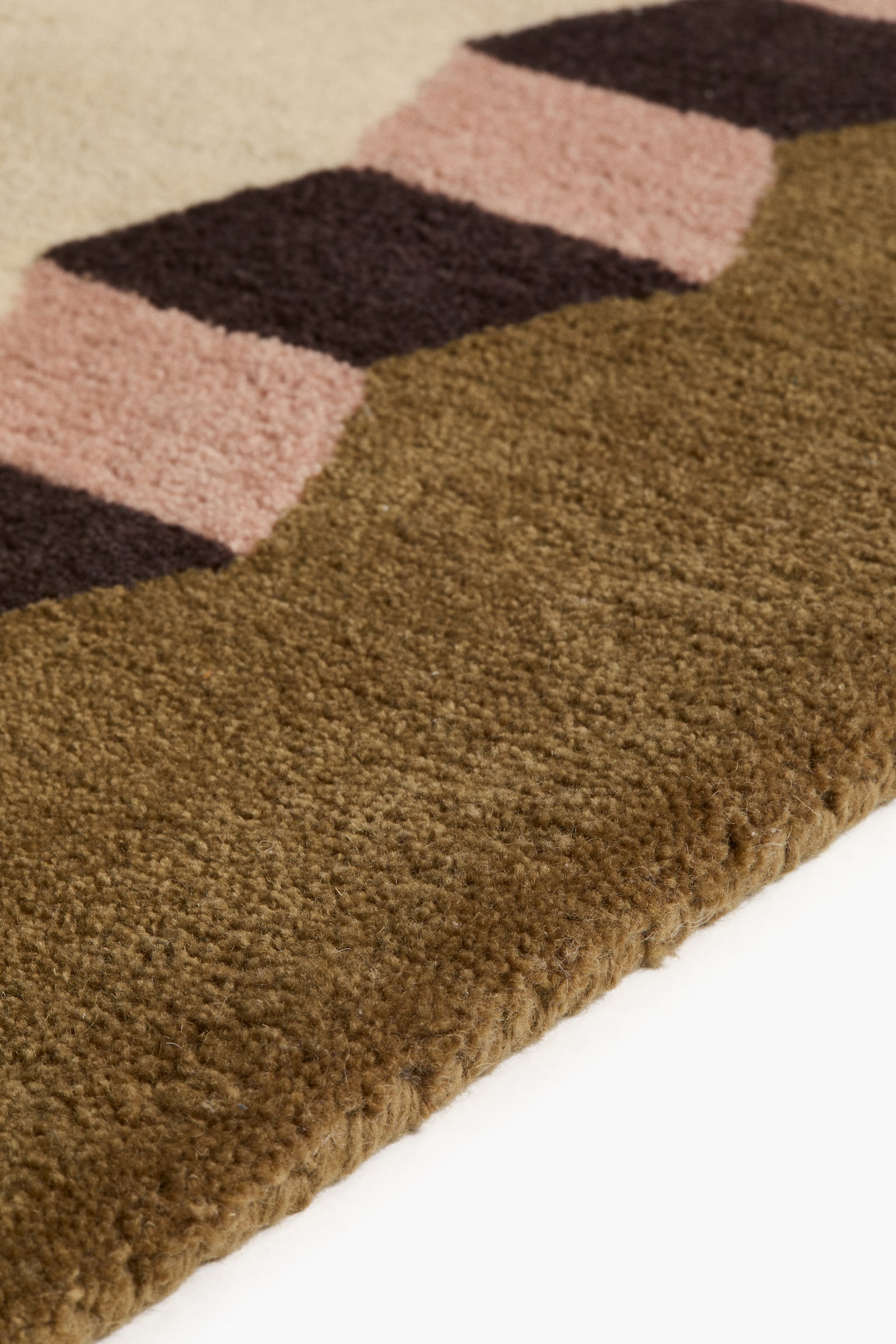 Tufted wool rug - Light beige/Dusty pink - 5