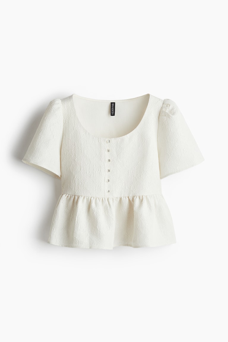 Bluza od brokata s volanom