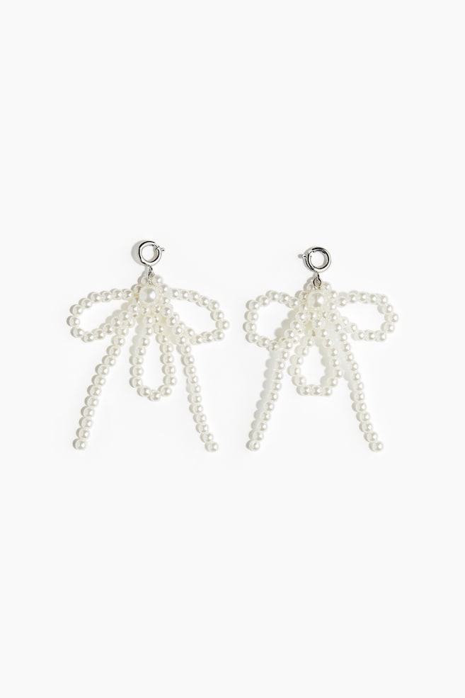 Beaded Shoe Charms - White - 1