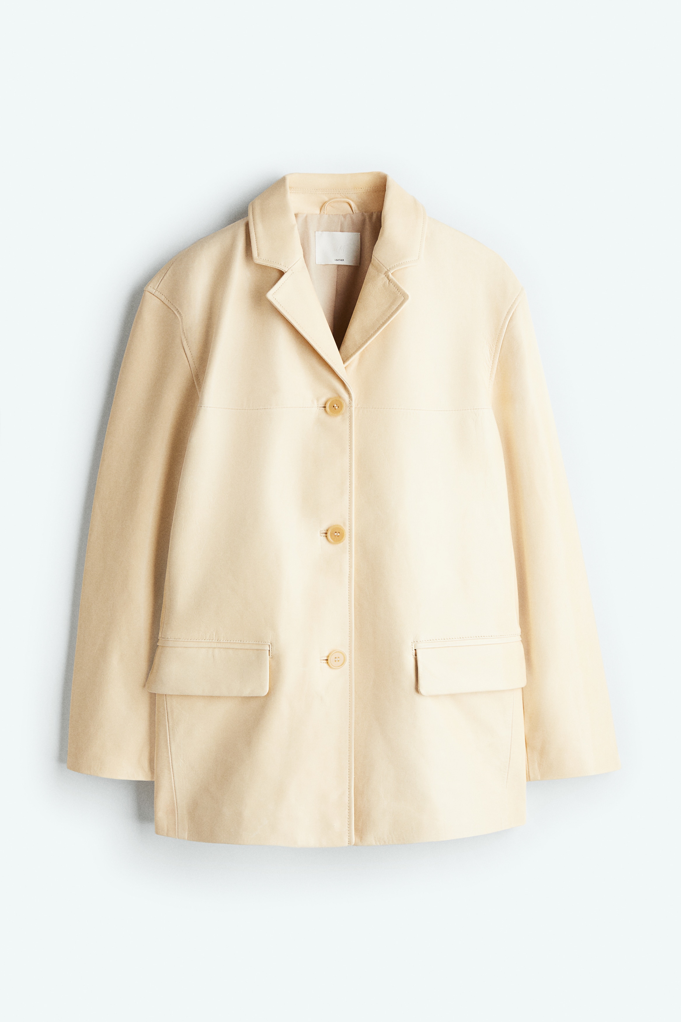 Leather Jacket - Light beige