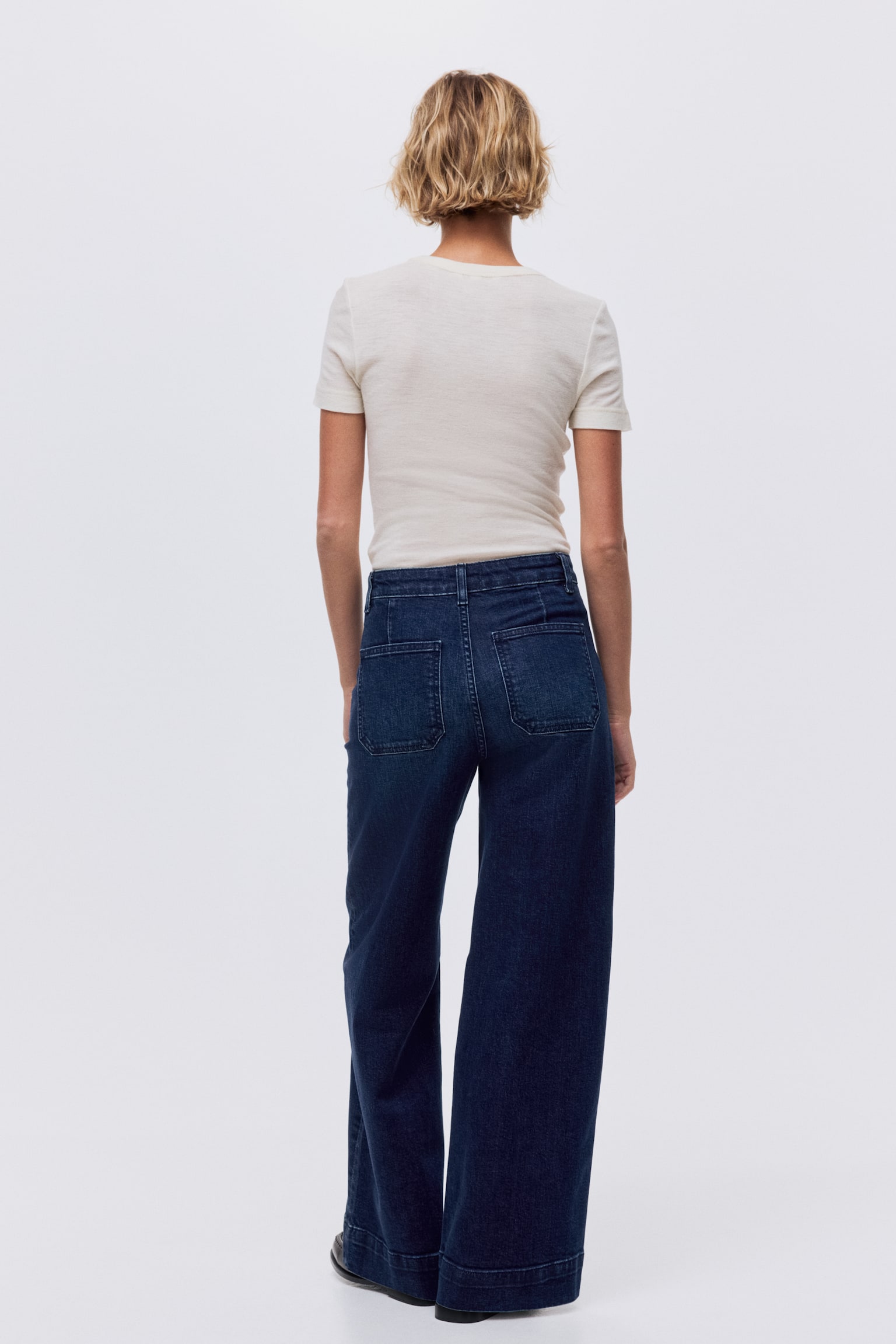 Wide High Jeans - Bleu denim délavé/Bleu denim/Bleu denim foncé/Blanc - 6
