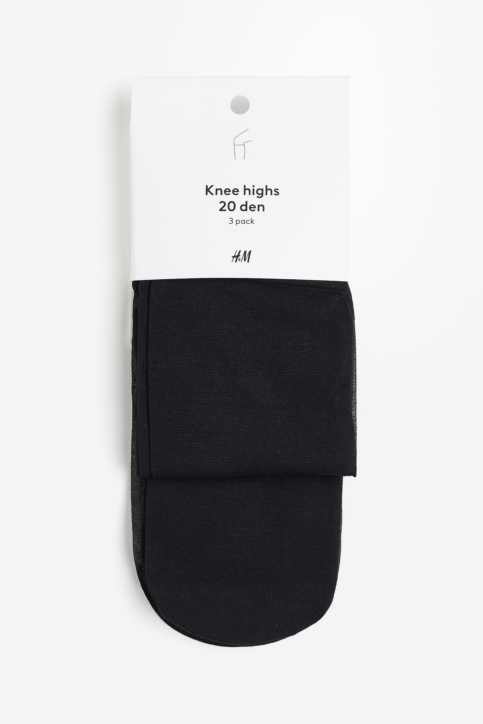 3-pack knee socks - Black - 2