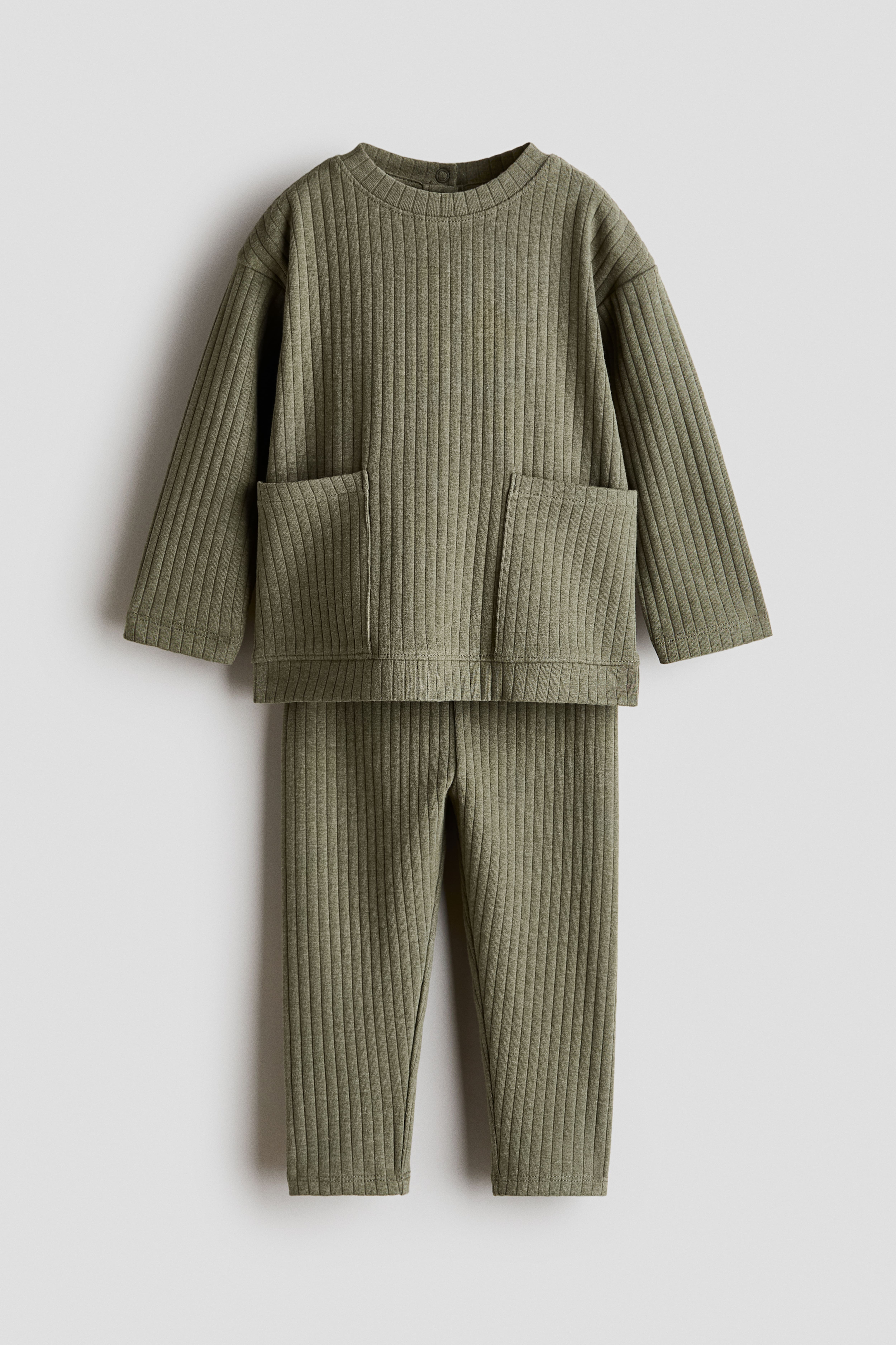 2-Piece Ribbed Cotton Set