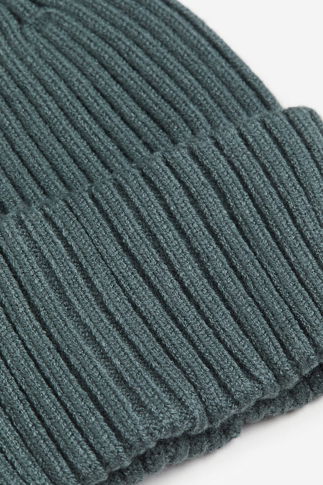 Rib-knit hat - Green/Navy blue/Old rose/Grey marl/dc/dc/dc - 2